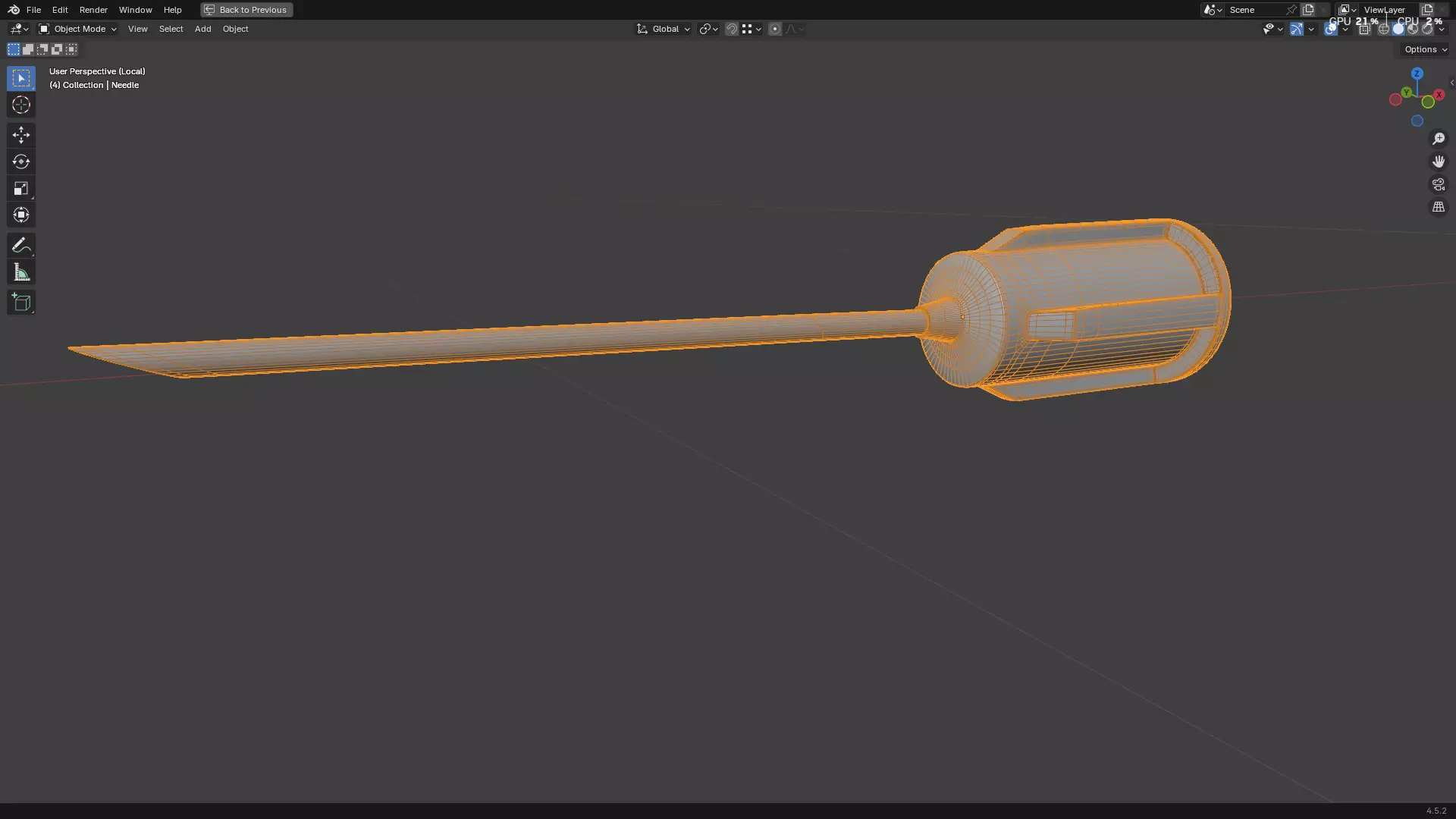 Dental Self Aspirating Syringe 3D model_71