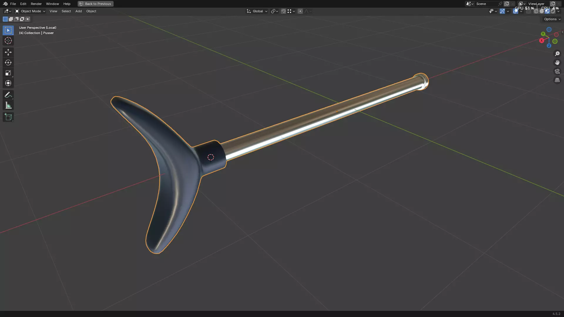 Dental Self Aspirating Syringe 3D model_49