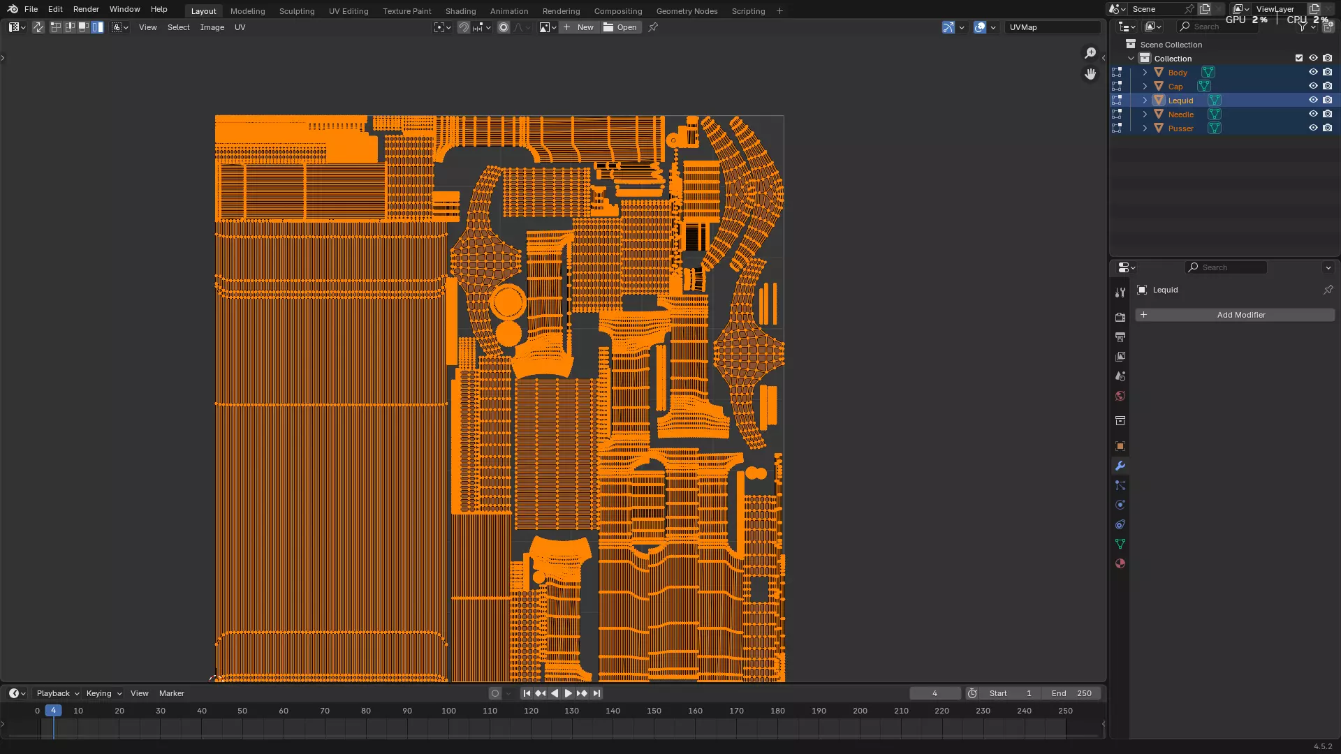 Dental Self Aspirating Syringe 3D model_22