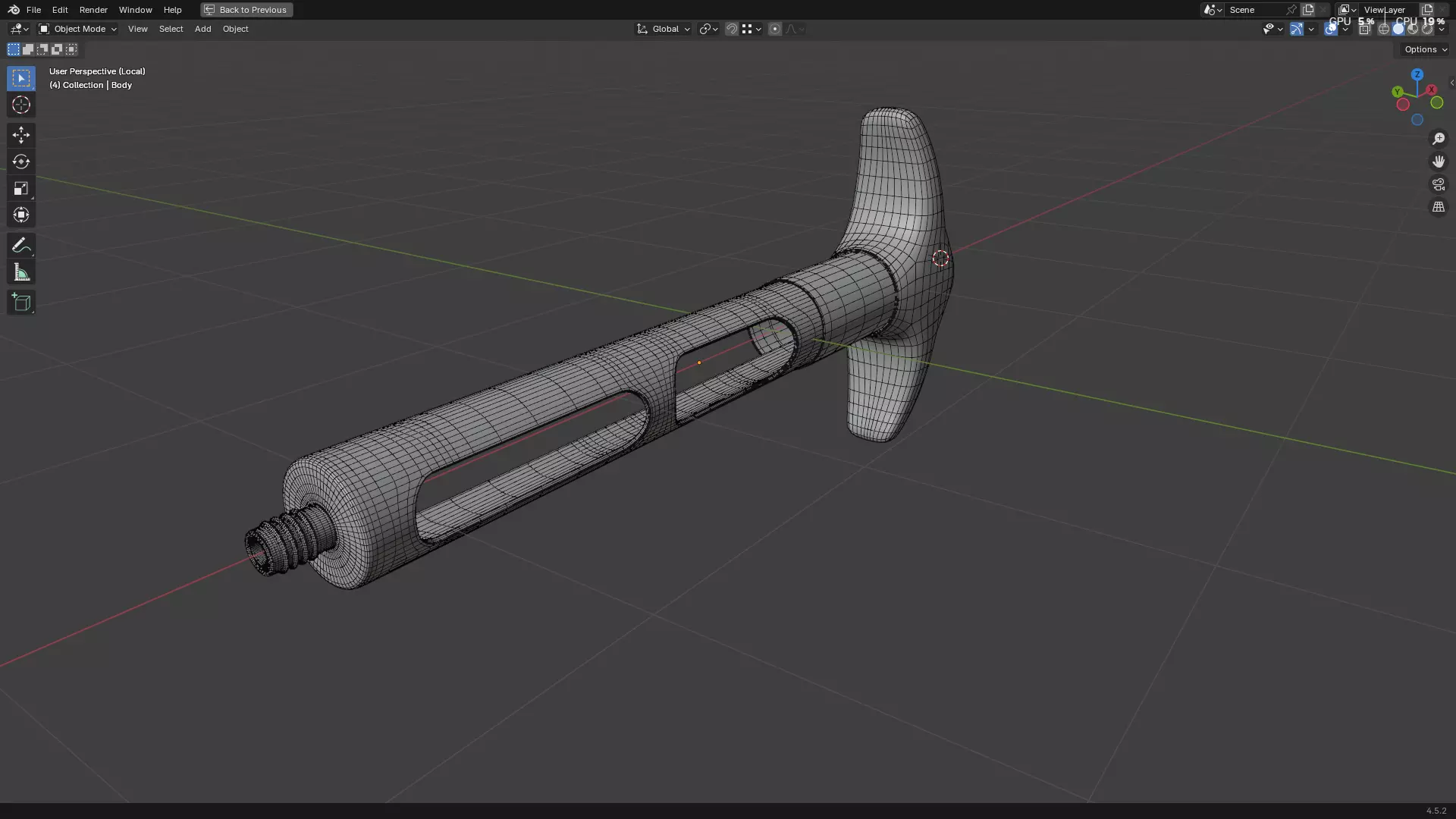 Dental Self Aspirating Syringe 3D model_58