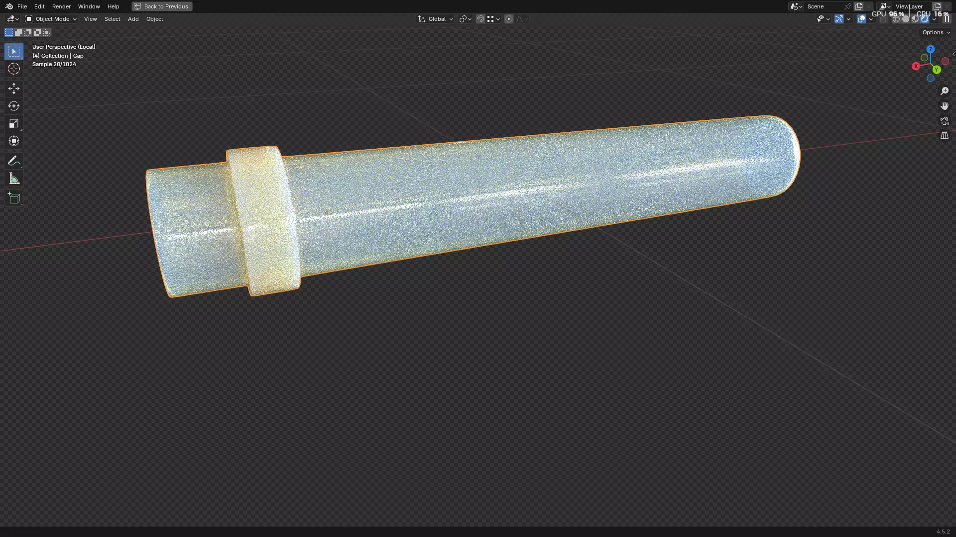 Dental Self Aspirating Syringe 3D model_81