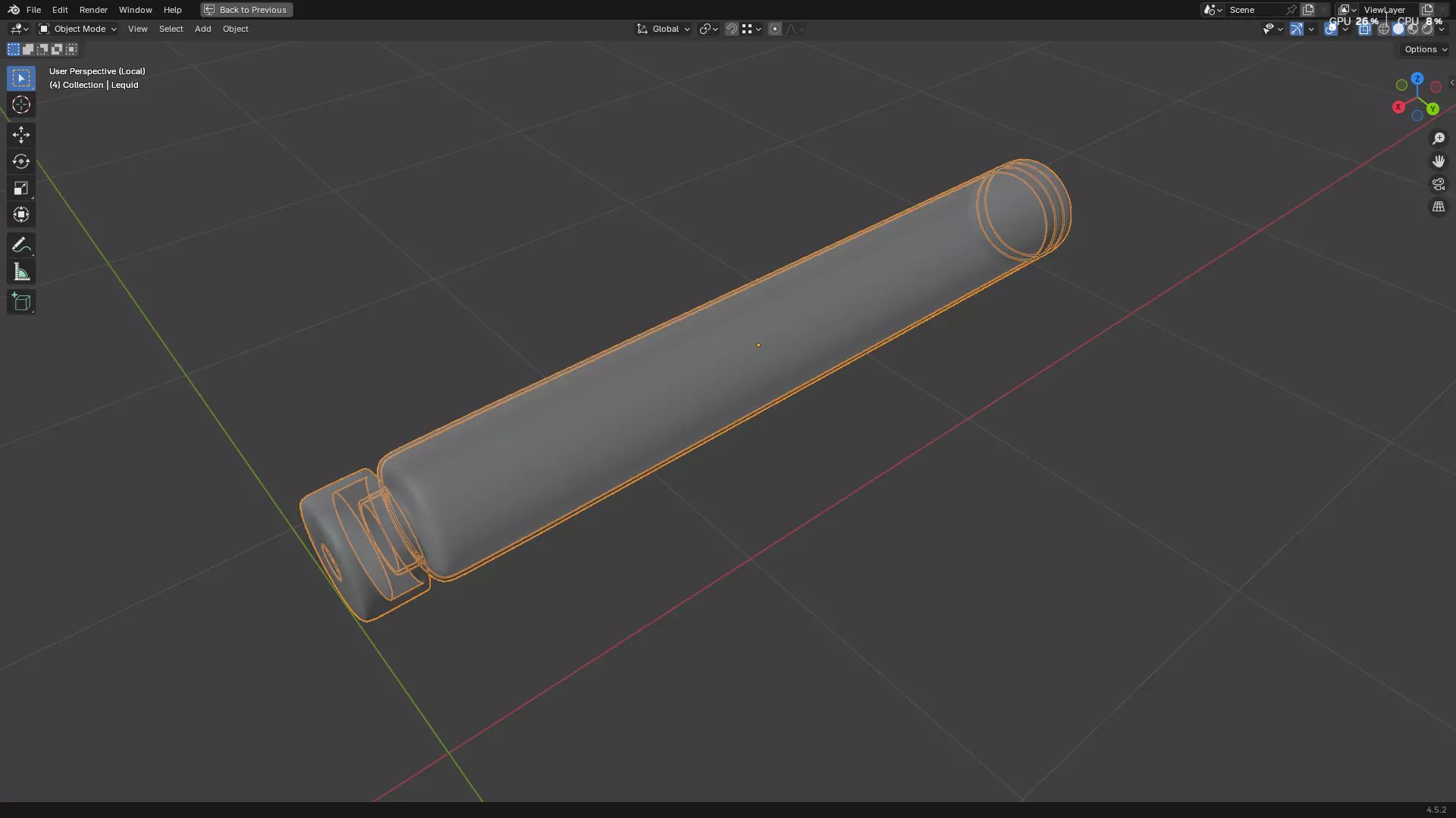 Dental Self Aspirating Syringe 3D model_35