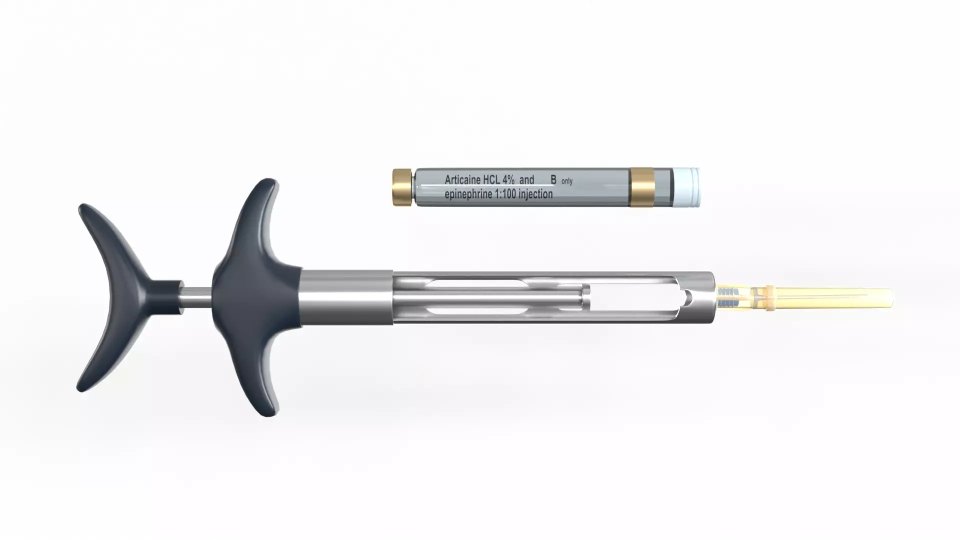 Dental Self Aspirating Syringe 3D model_0