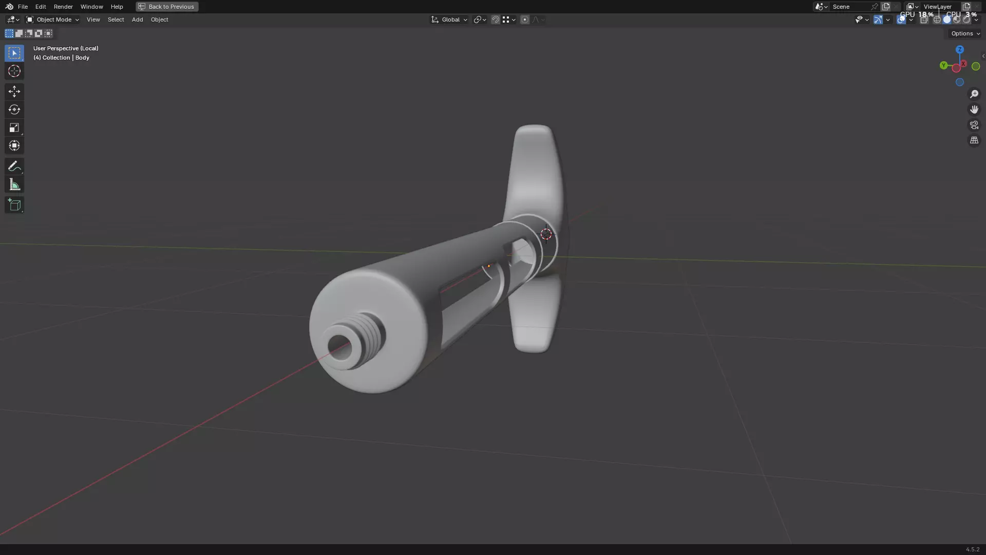 Dental Self Aspirating Syringe 3D model_64