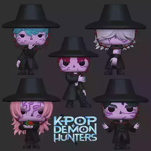 Demon Saja Boys - Funko pop style - kpop demon hunters