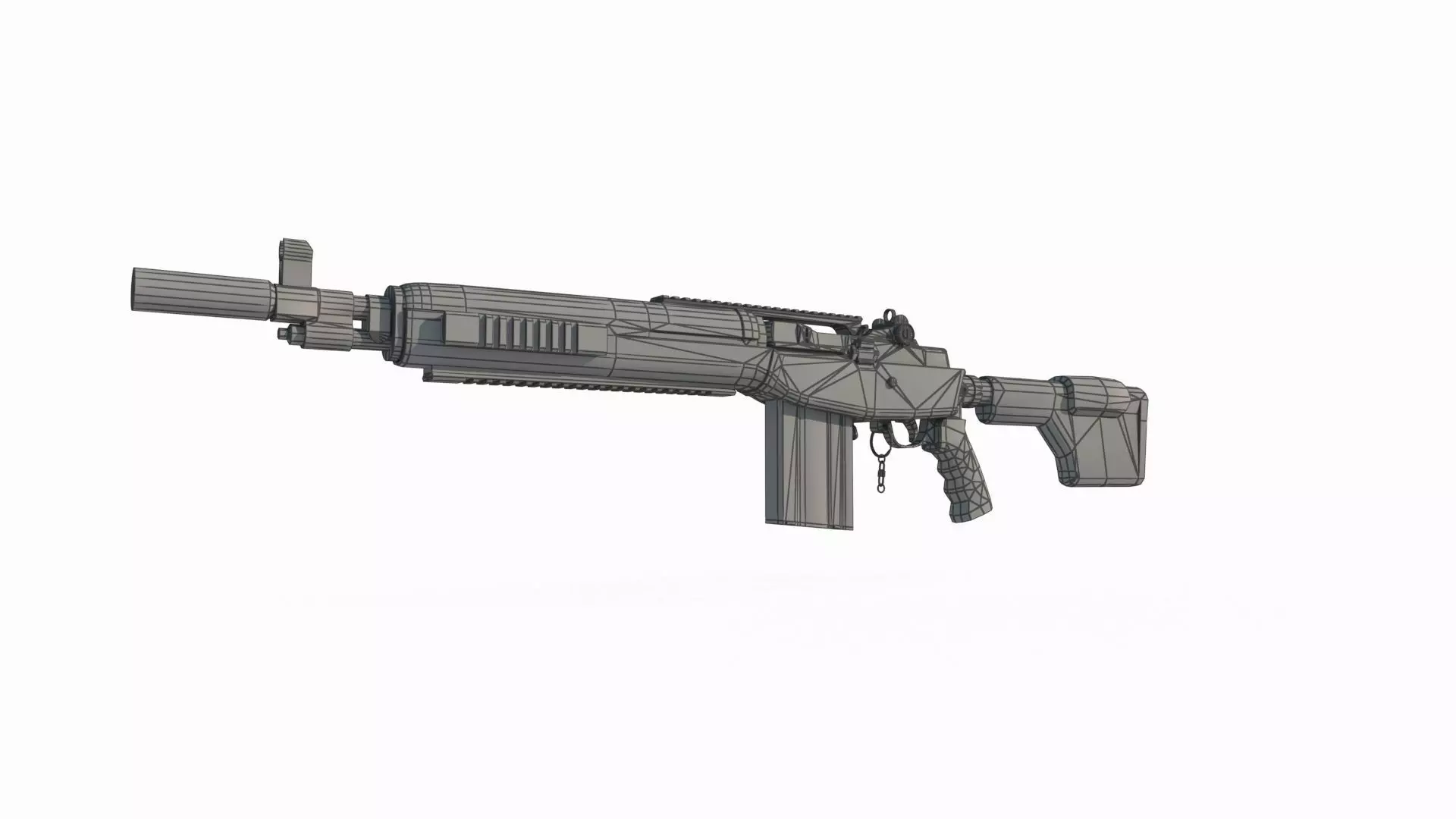 Sci Fi wasteland style long range rifle 3D model_6