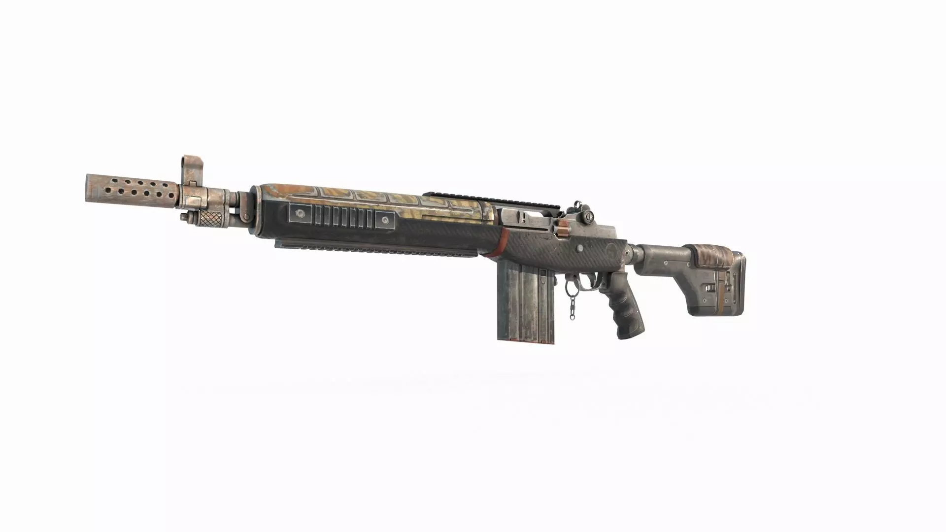 Sci Fi wasteland style long range rifle 3D model_0