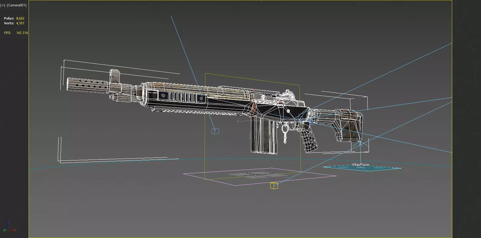 Sci Fi wasteland style long range rifle 3D model_7