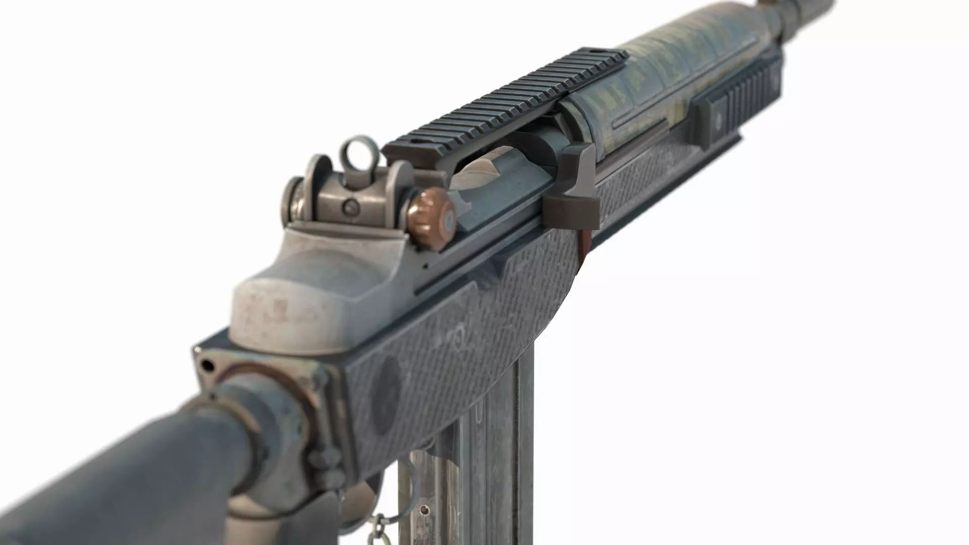 Sci Fi wasteland style long range rifle 3D model_8