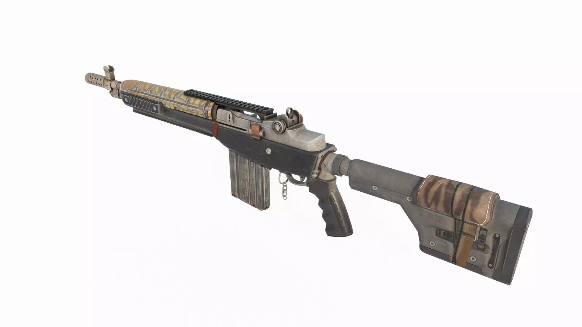 Sci Fi wasteland style long range rifle 3D model_3