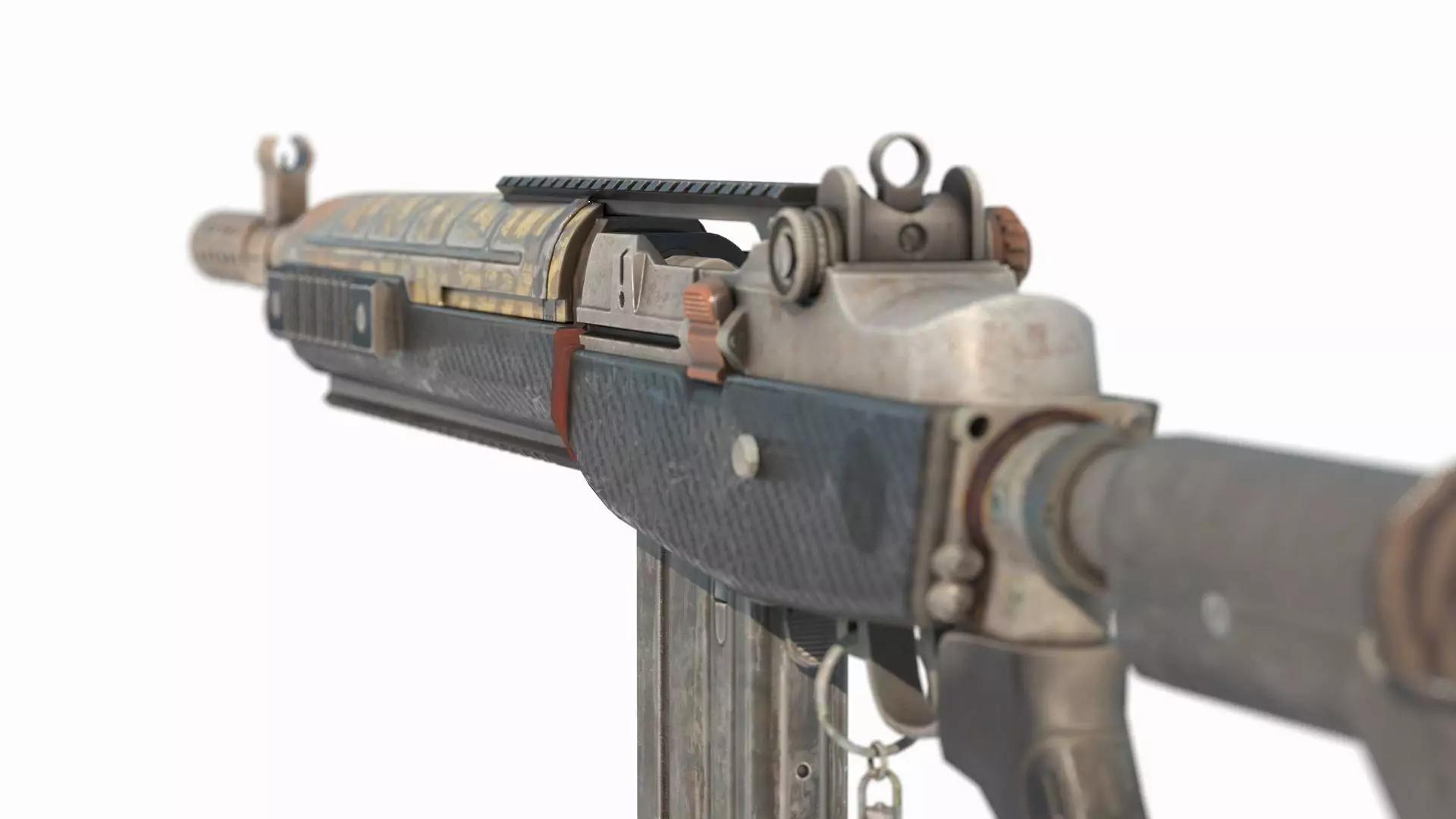 Sci Fi wasteland style long range rifle 3D model_1