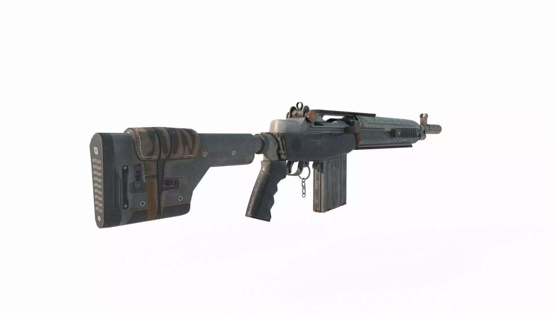 Sci Fi wasteland style long range rifle 3D model_5