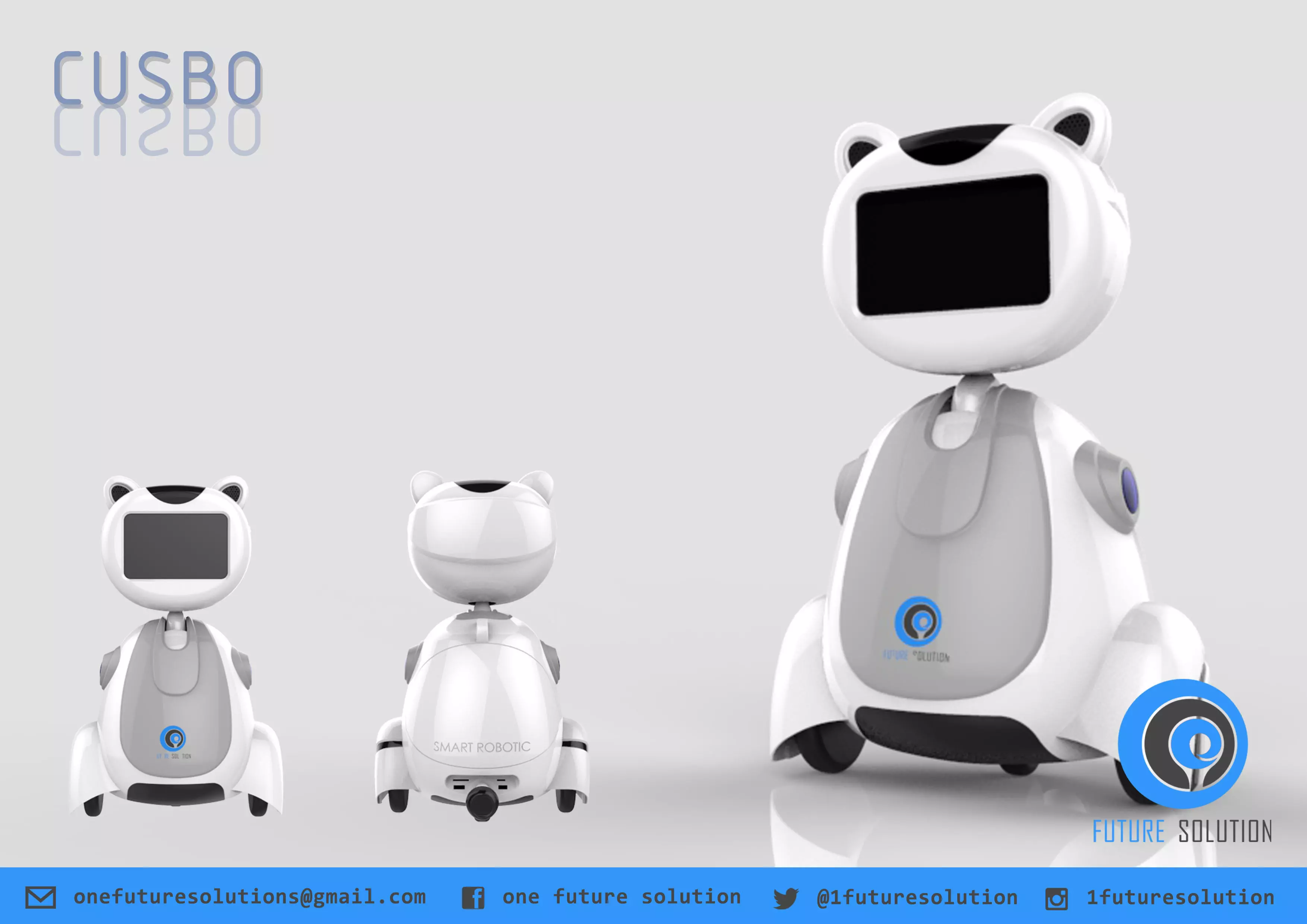 Cusbo robot that looks like bear Free 3D model