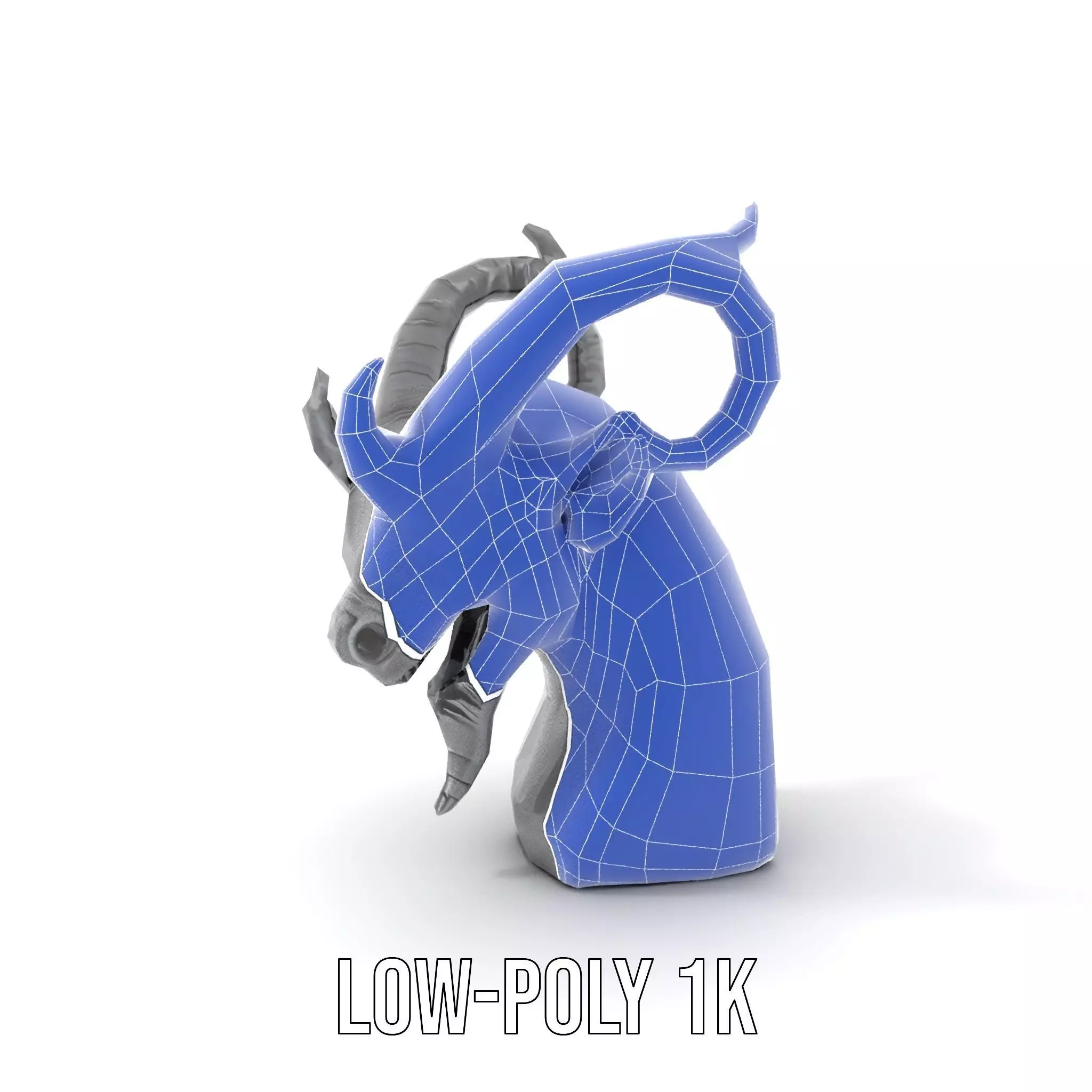 Dark Demon Bust model pack Low-poly 3D model_25