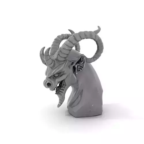 Dark Demon Bust model pack Low-poly 3D model