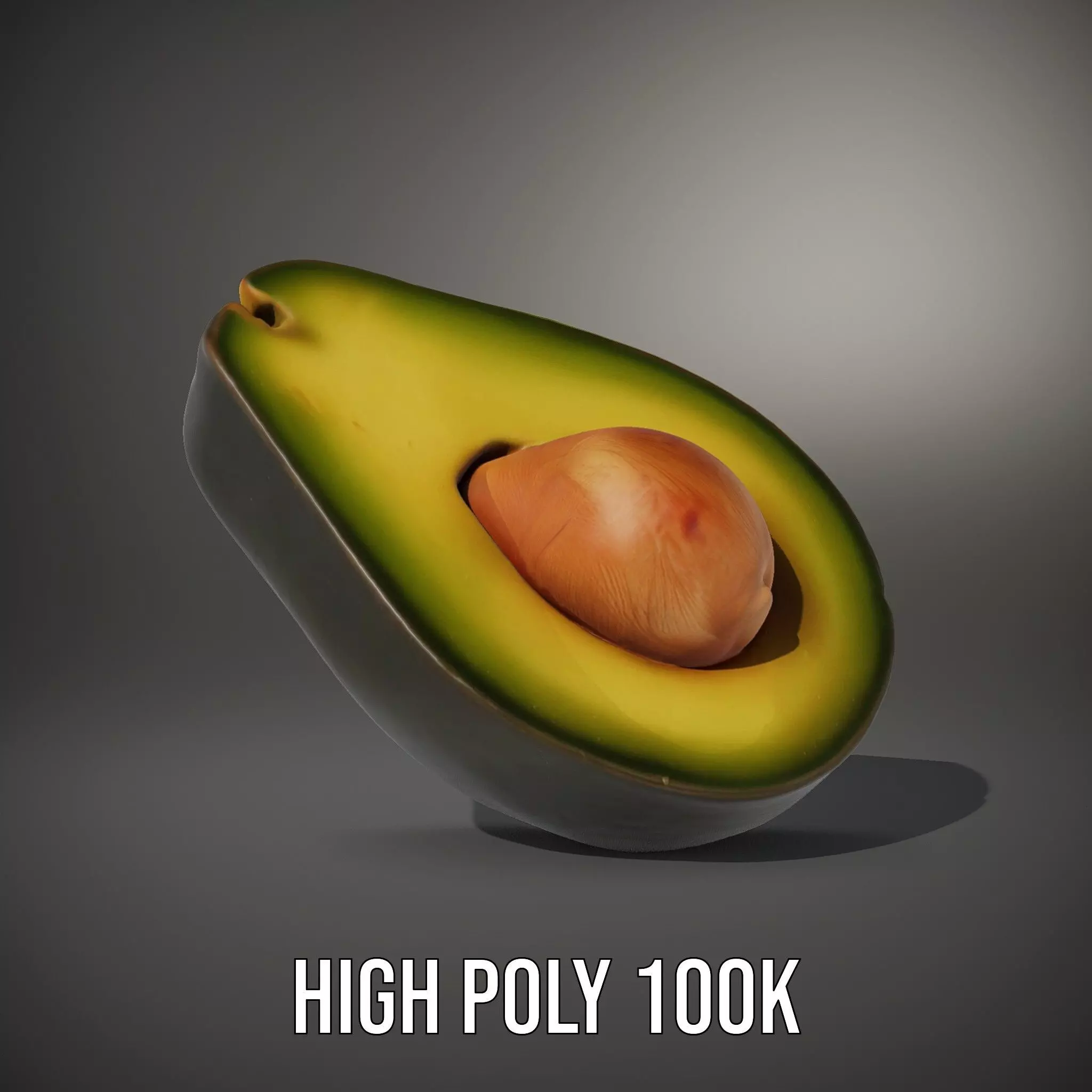Realistic Avocado model pack Low-poly 3D model_10