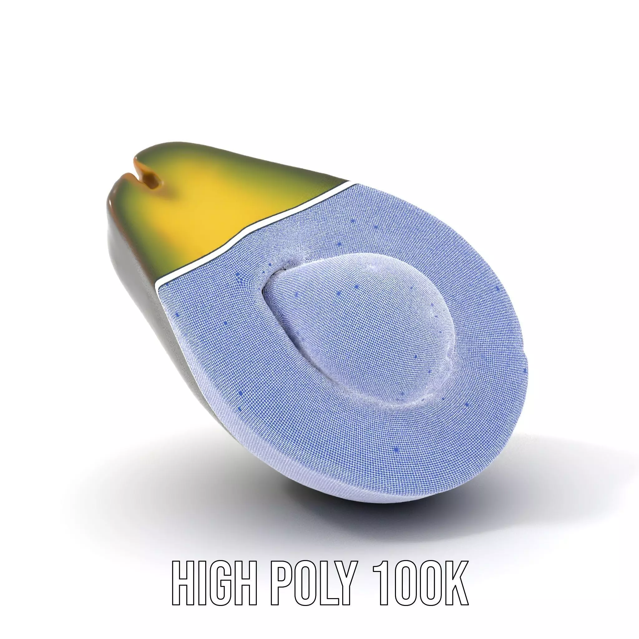 Realistic Avocado model pack Low-poly 3D model_4