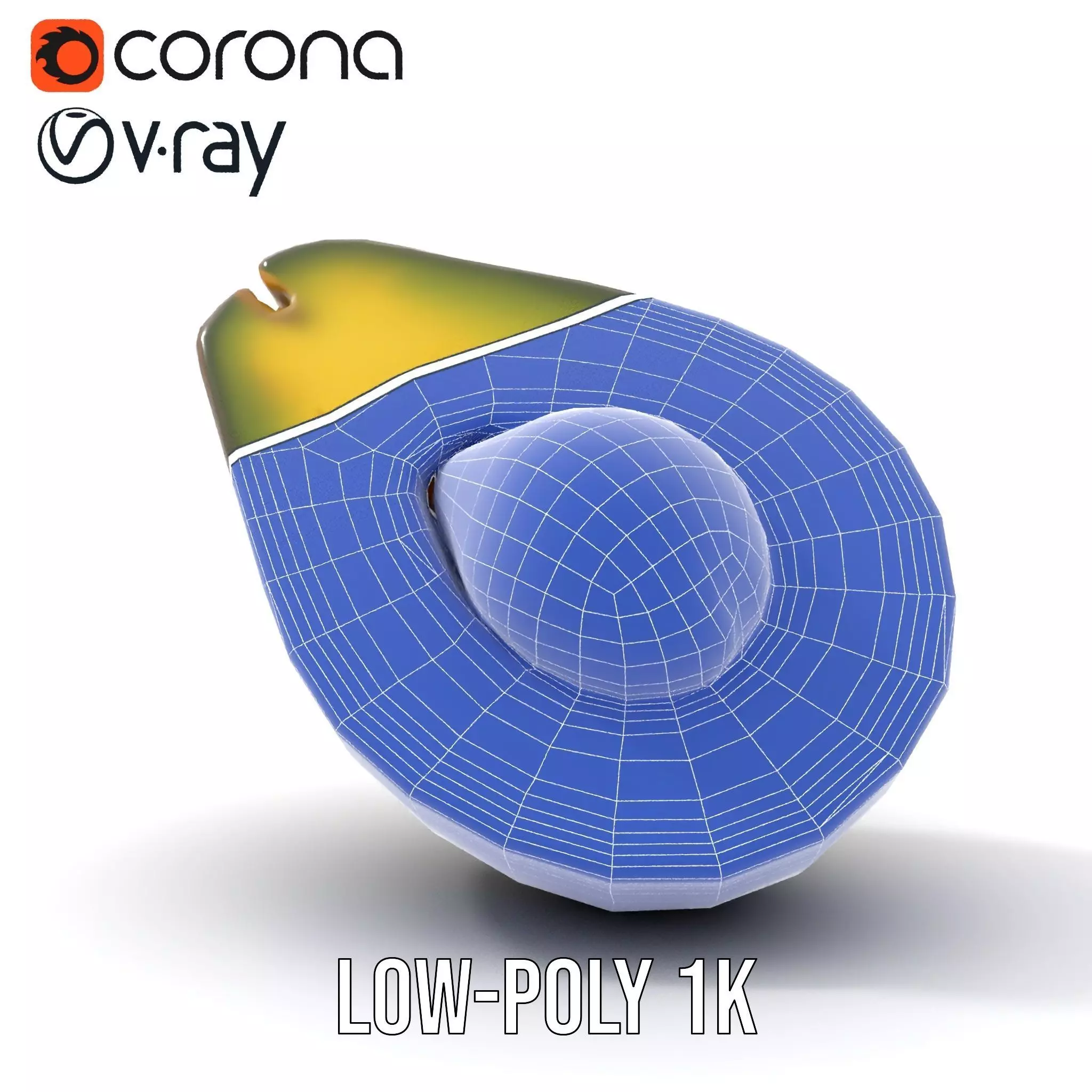 Realistic Avocado model pack Low-poly 3D model_28