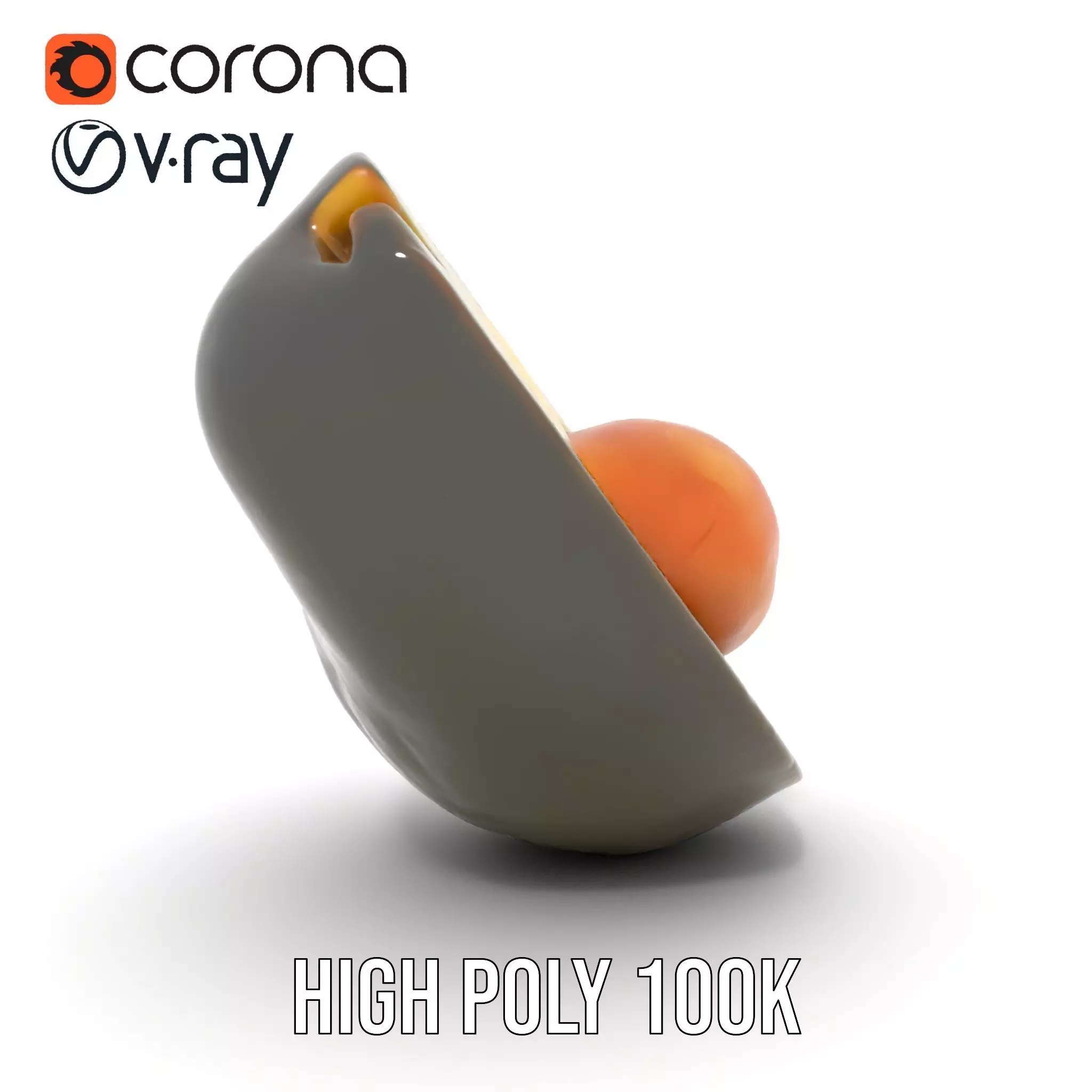 Realistic Avocado model pack Low-poly 3D model_32