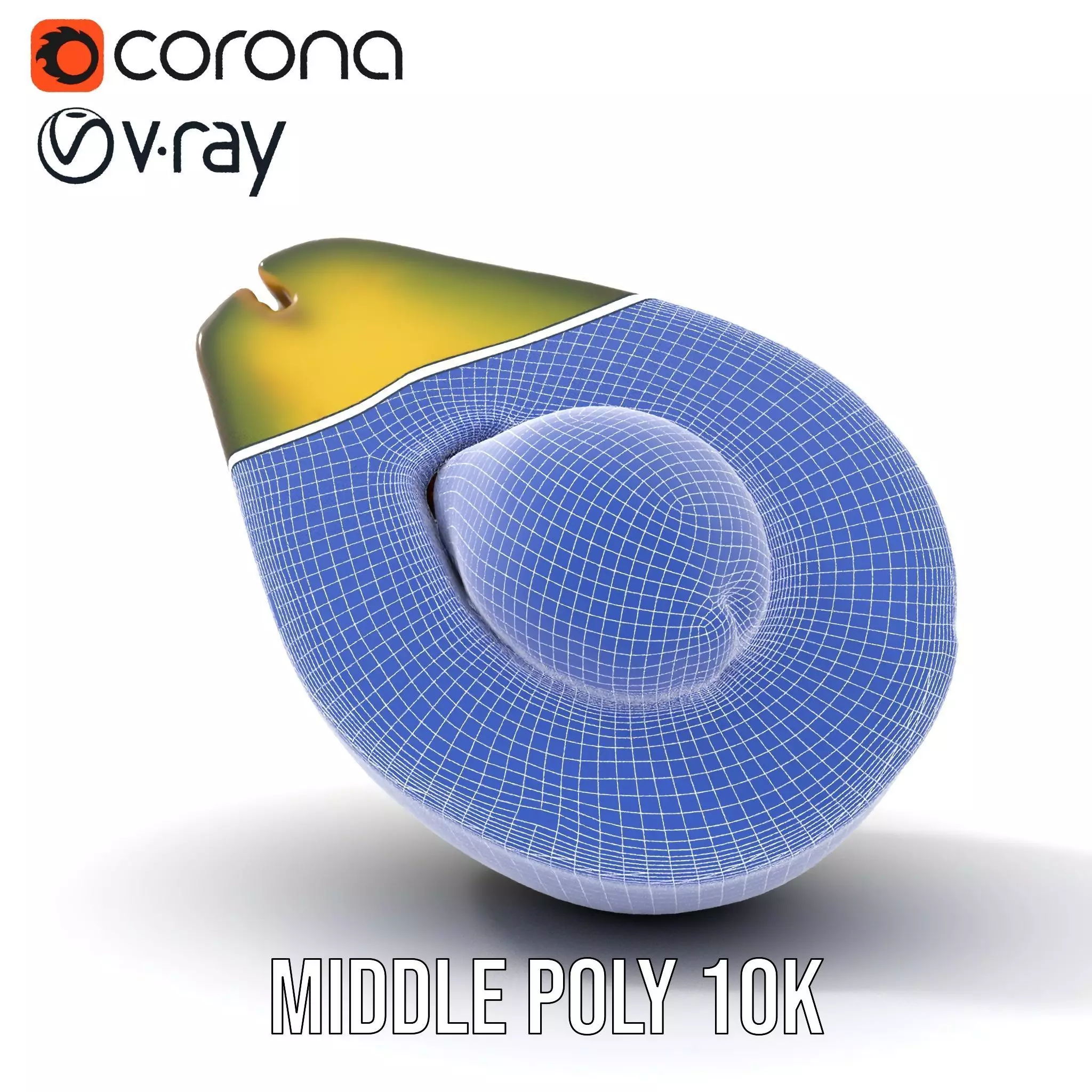 Realistic Avocado model pack Low-poly 3D model_24