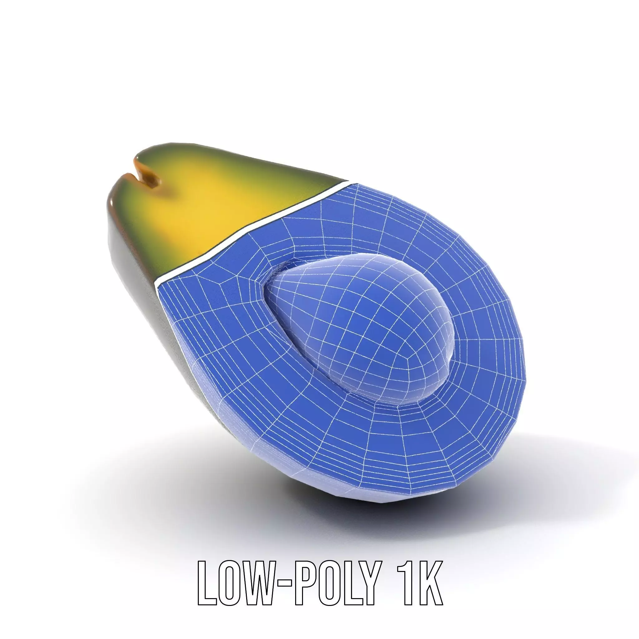 Realistic Avocado model pack Low-poly 3D model_19