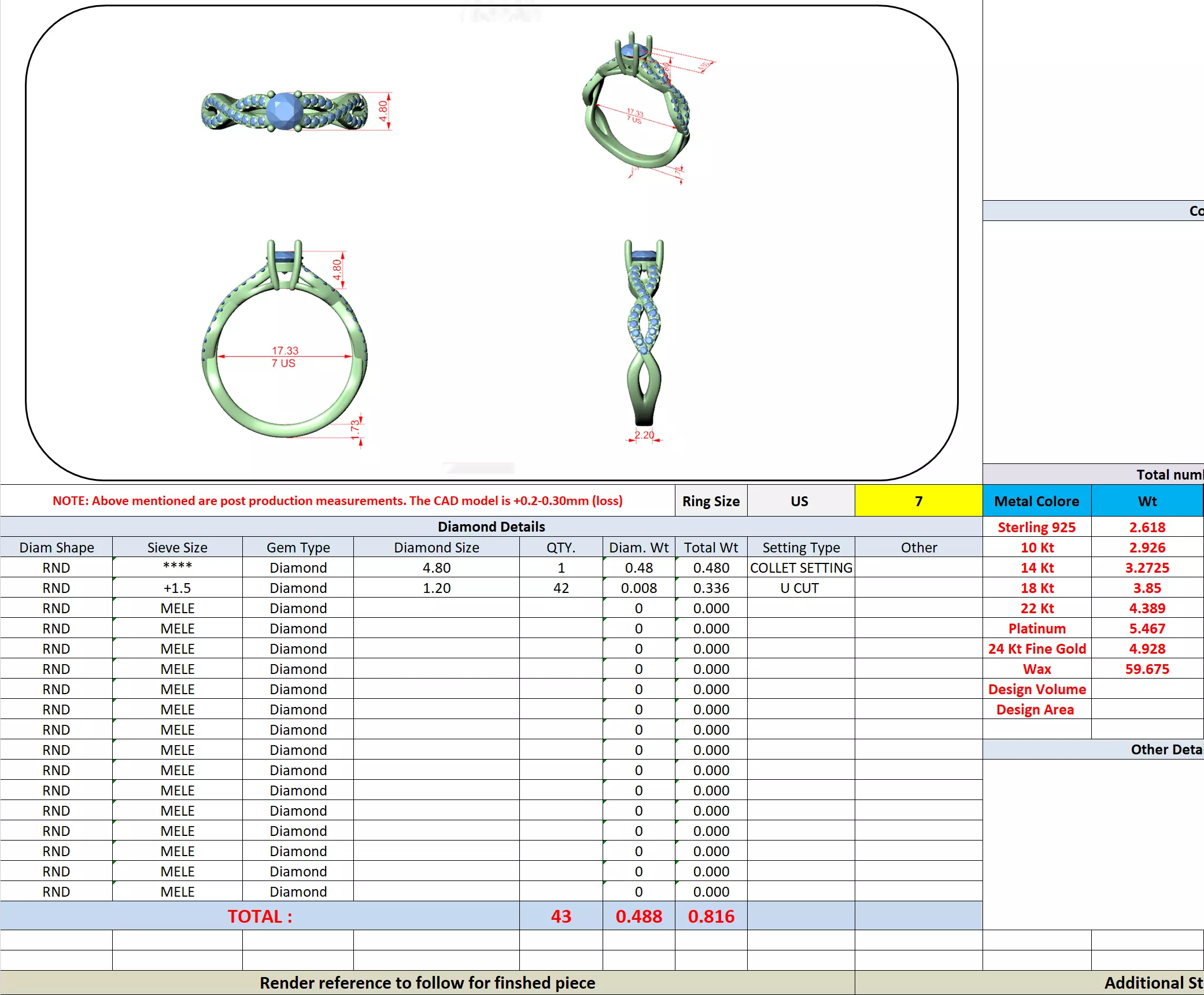 Dainty Diamond Twisted Shank Engagement Ring 3DM STL Video 3D print model_13