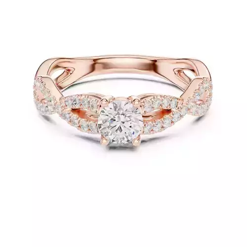 Dainty Diamond Twisted Shank Engagement Ring 3DM STL Video 3D print model Dainty Diamond Twisted Shank Engagement Ring 3DM STL Video 3D print model