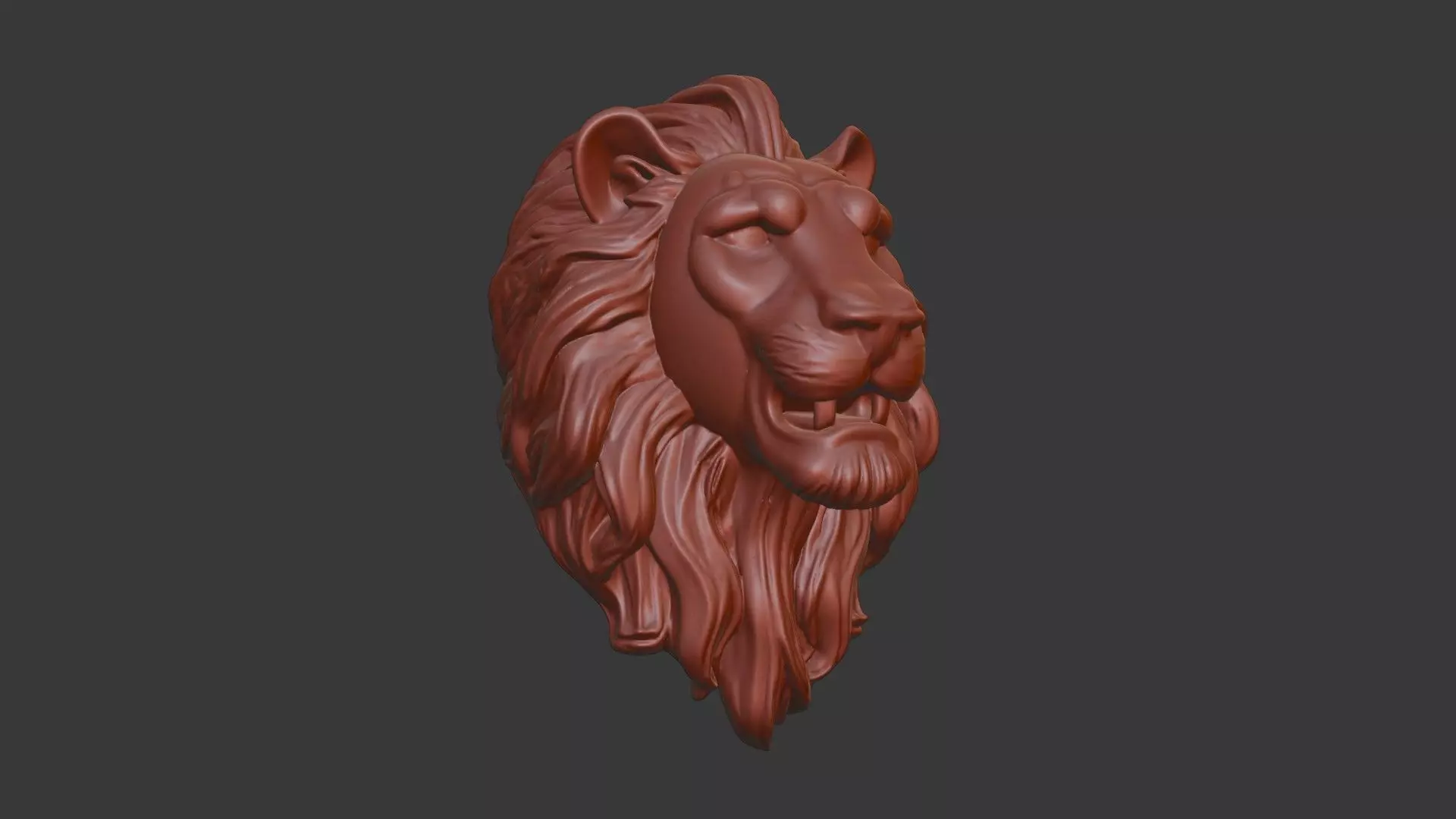 Lion Head Bust 3D Model - STL Printable Wildlife Sculpture 3D print model_1