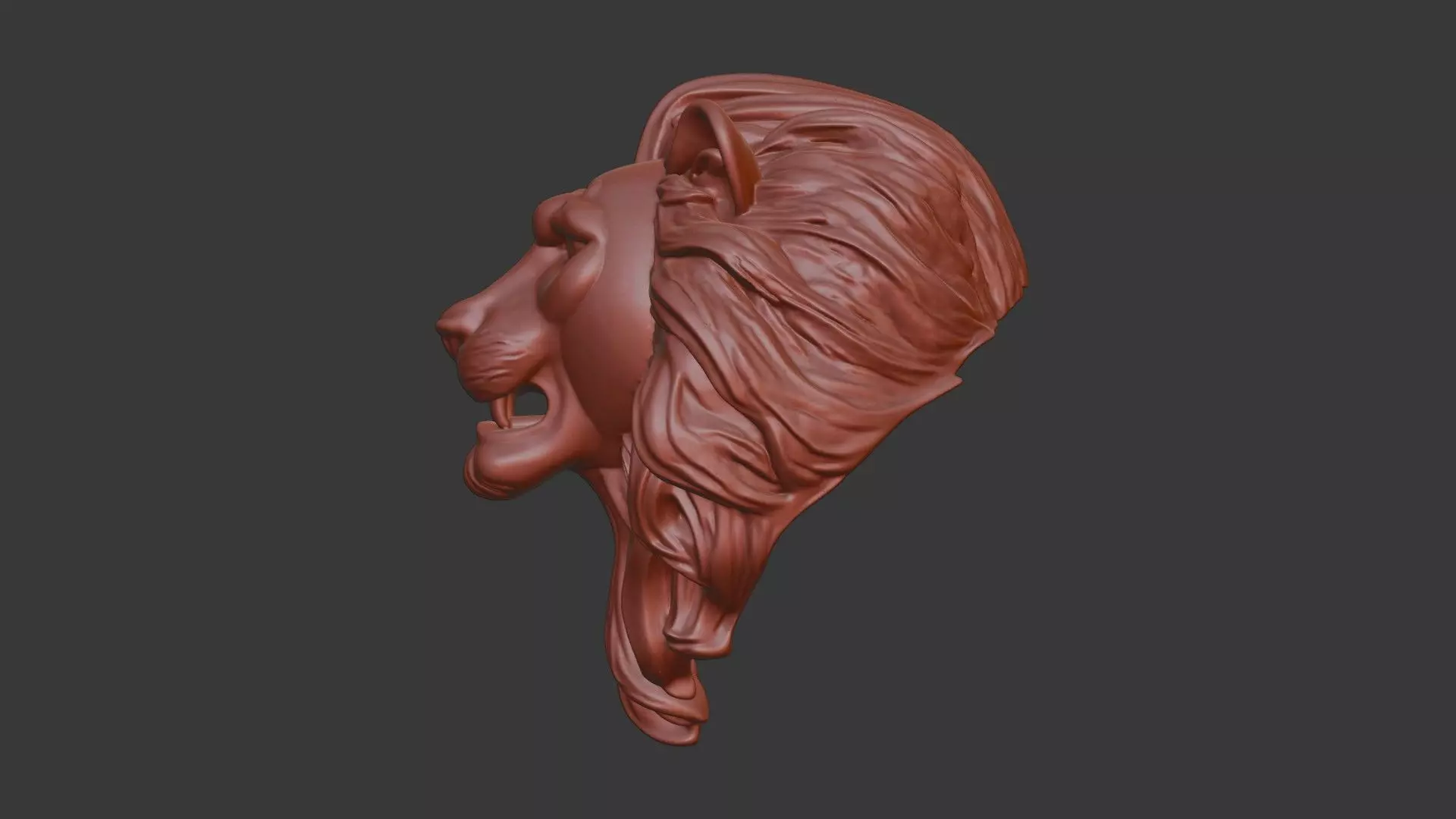 Lion Head Bust 3D Model - STL Printable Wildlife Sculpture 3D print model_3