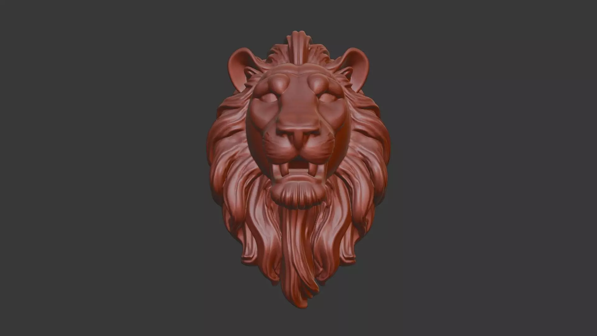Lion Head Bust 3D Model - STL Printable Wildlife Sculpture 3D print model_2