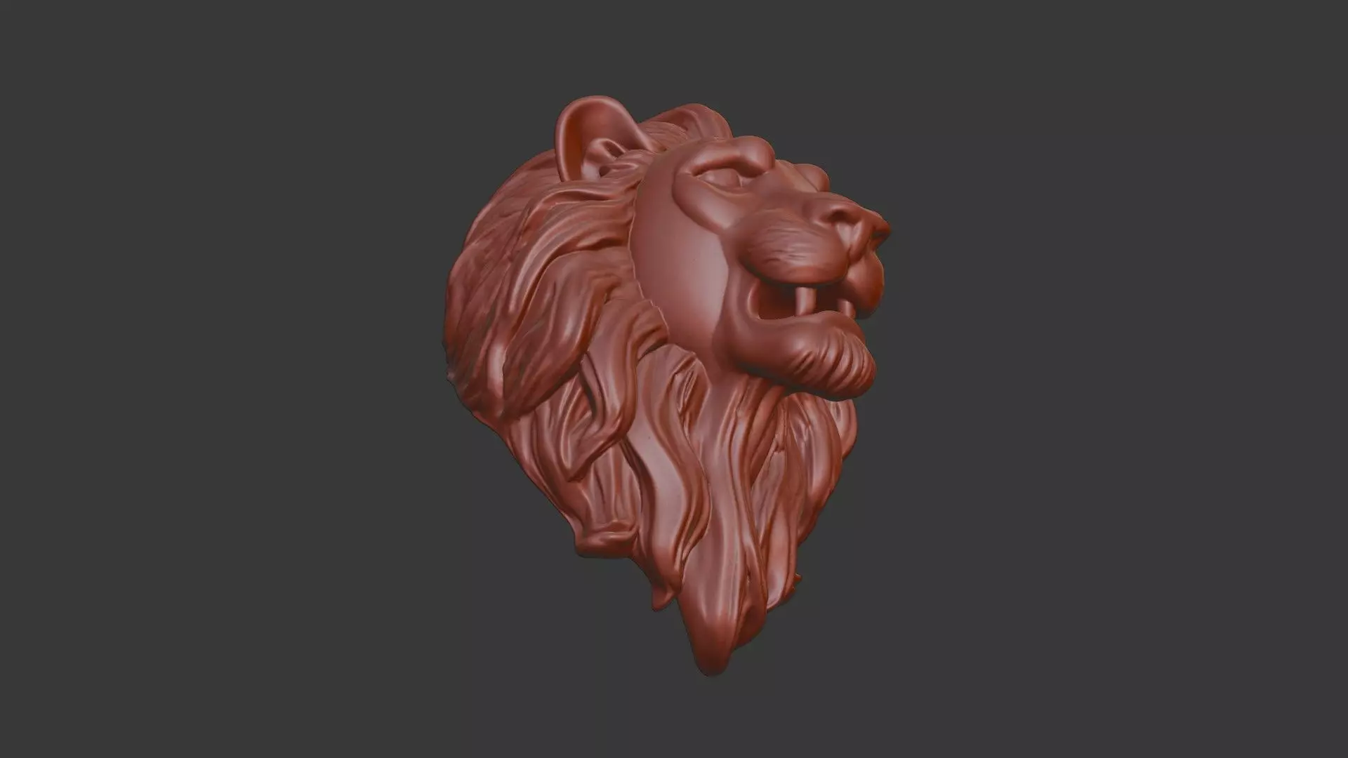 Lion Head Bust 3D Model - STL Printable Wildlife Sculpture 3D print model_6