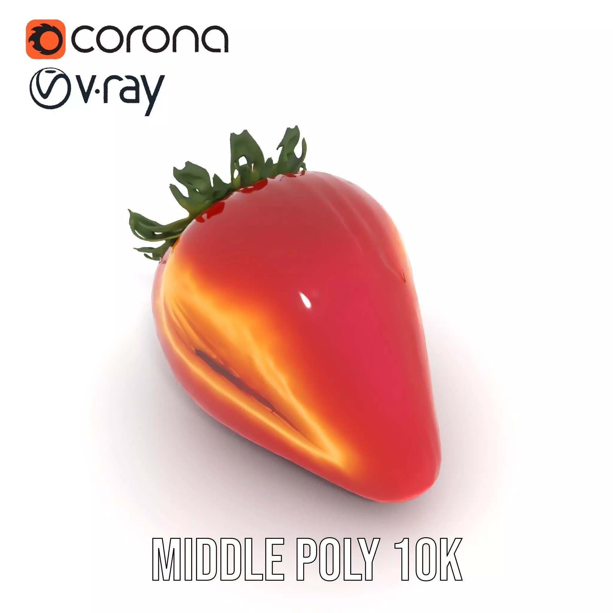 Fresh Strawberry Slice model pack Low-poly 3D model_18