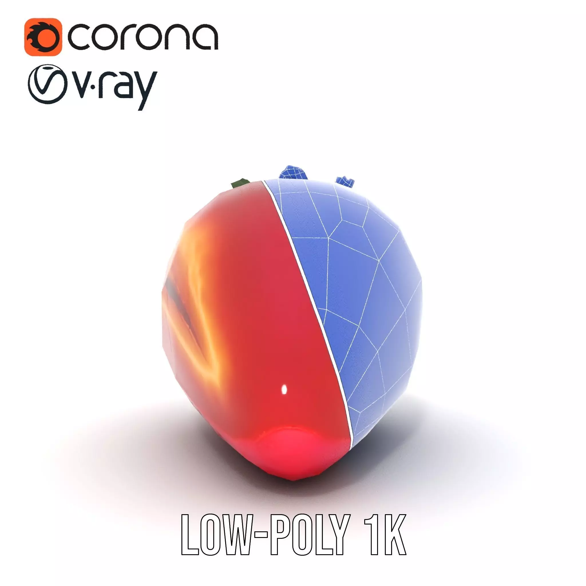 Fresh Strawberry Slice model pack Low-poly 3D model_22