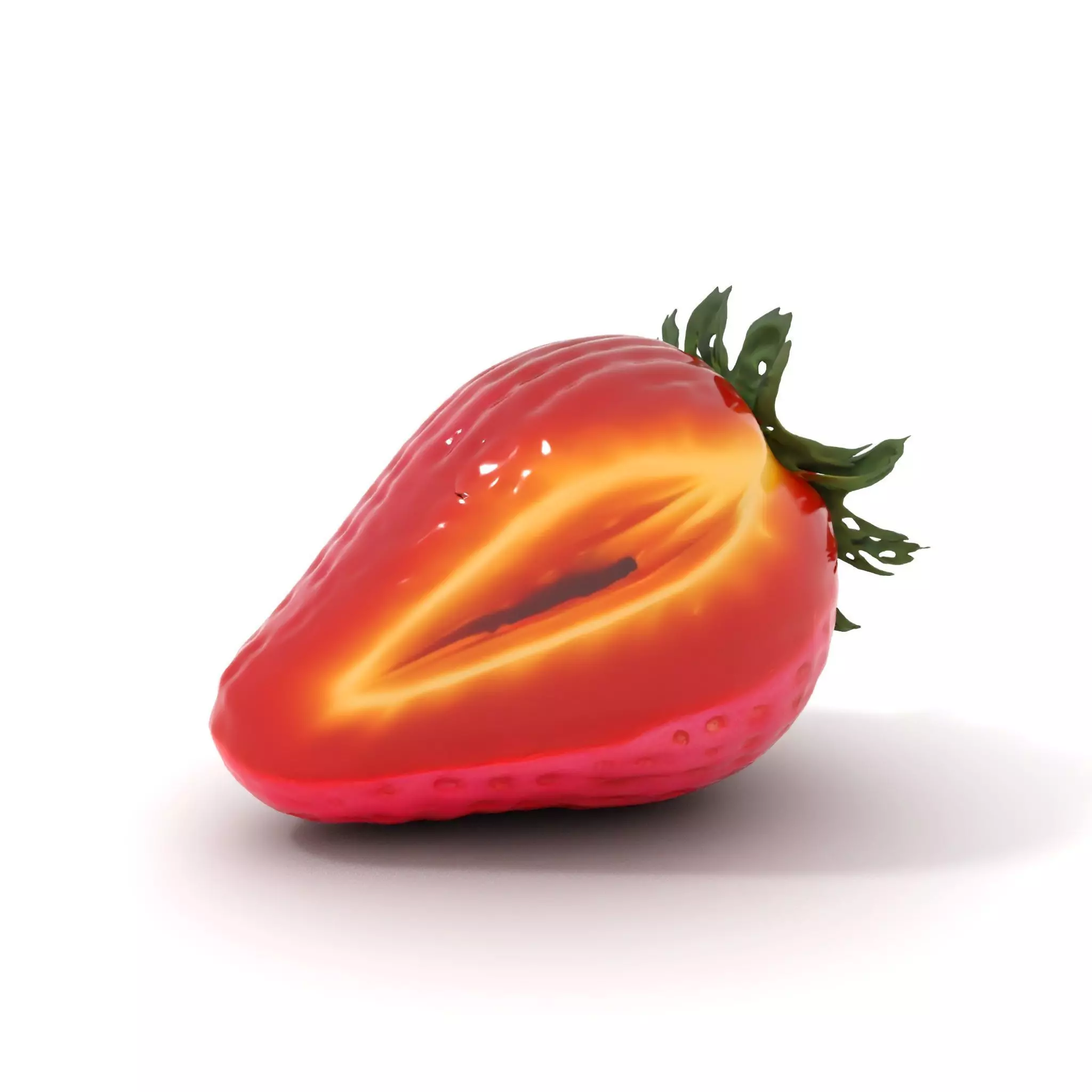 Fresh Strawberry Slice model pack Low-poly 3D model_0