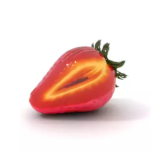 Fresh Strawberry Slice model pack Low-poly 3D model