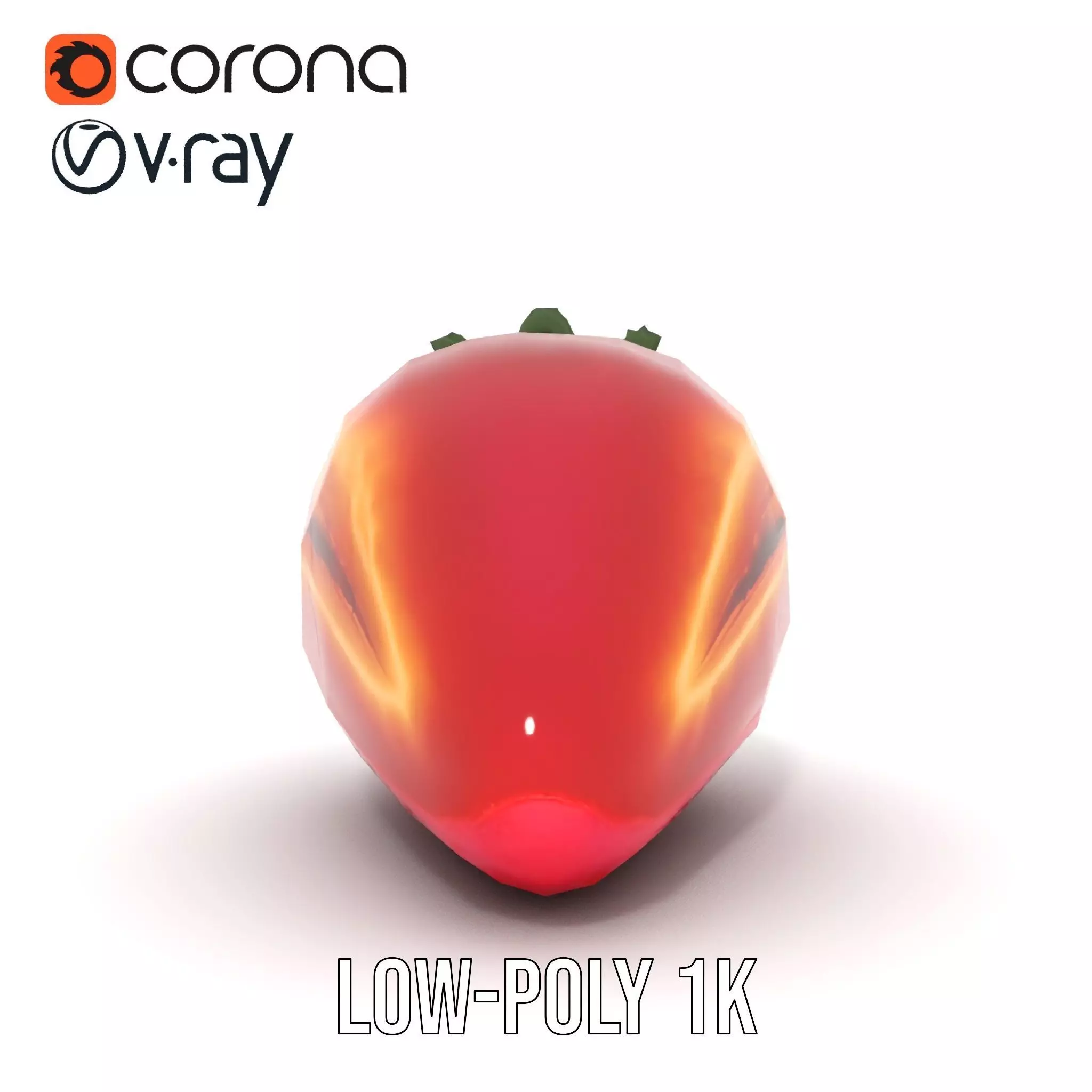 Fresh Strawberry Slice model pack Low-poly 3D model_14