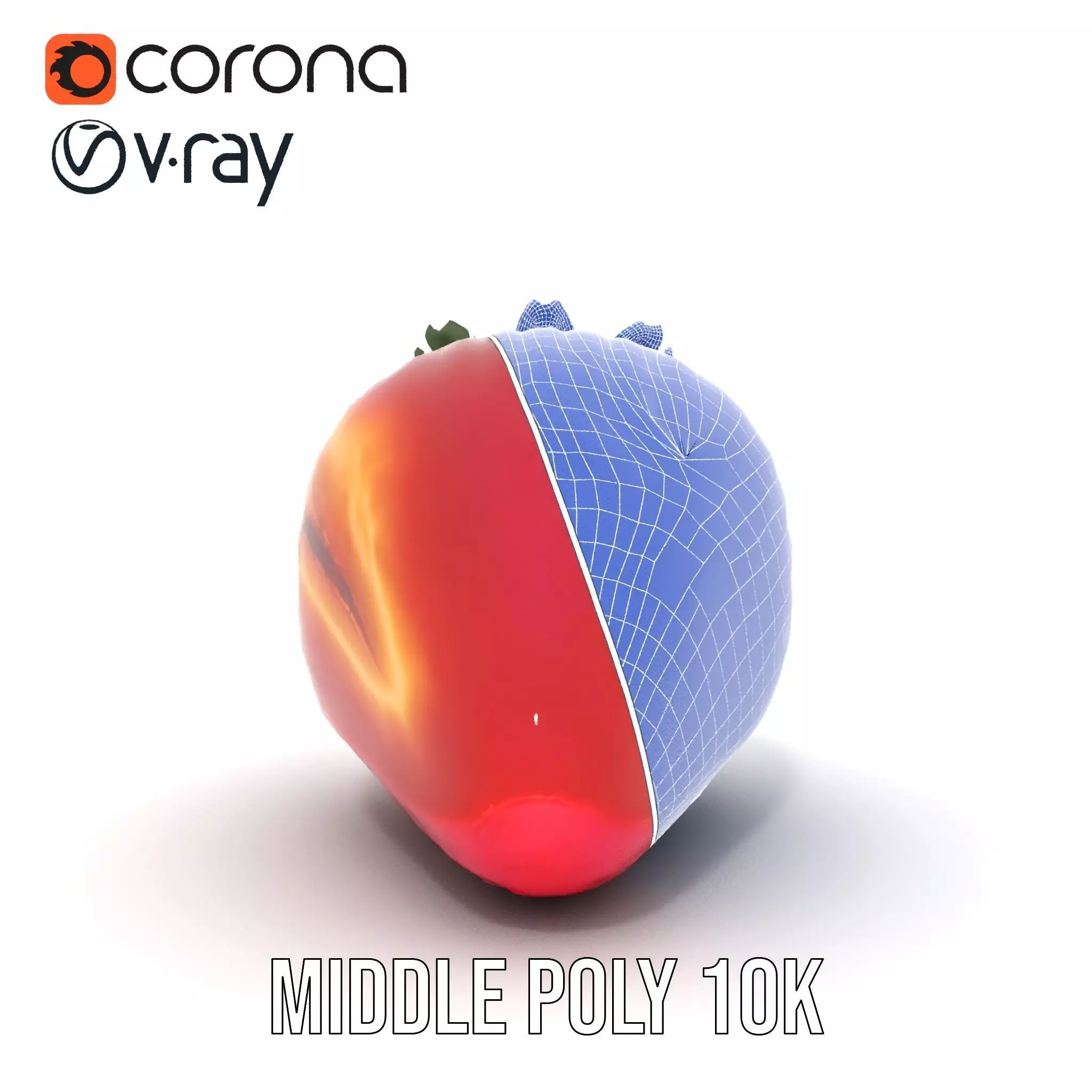 Fresh Strawberry Slice model pack Low-poly 3D model_29