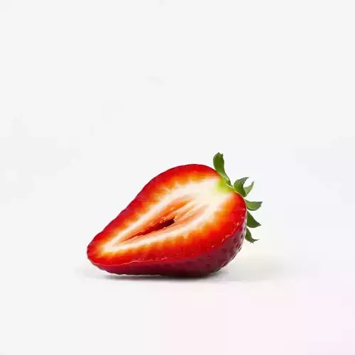 Fresh Strawberry Slice model pack Low-poly 3D model 2