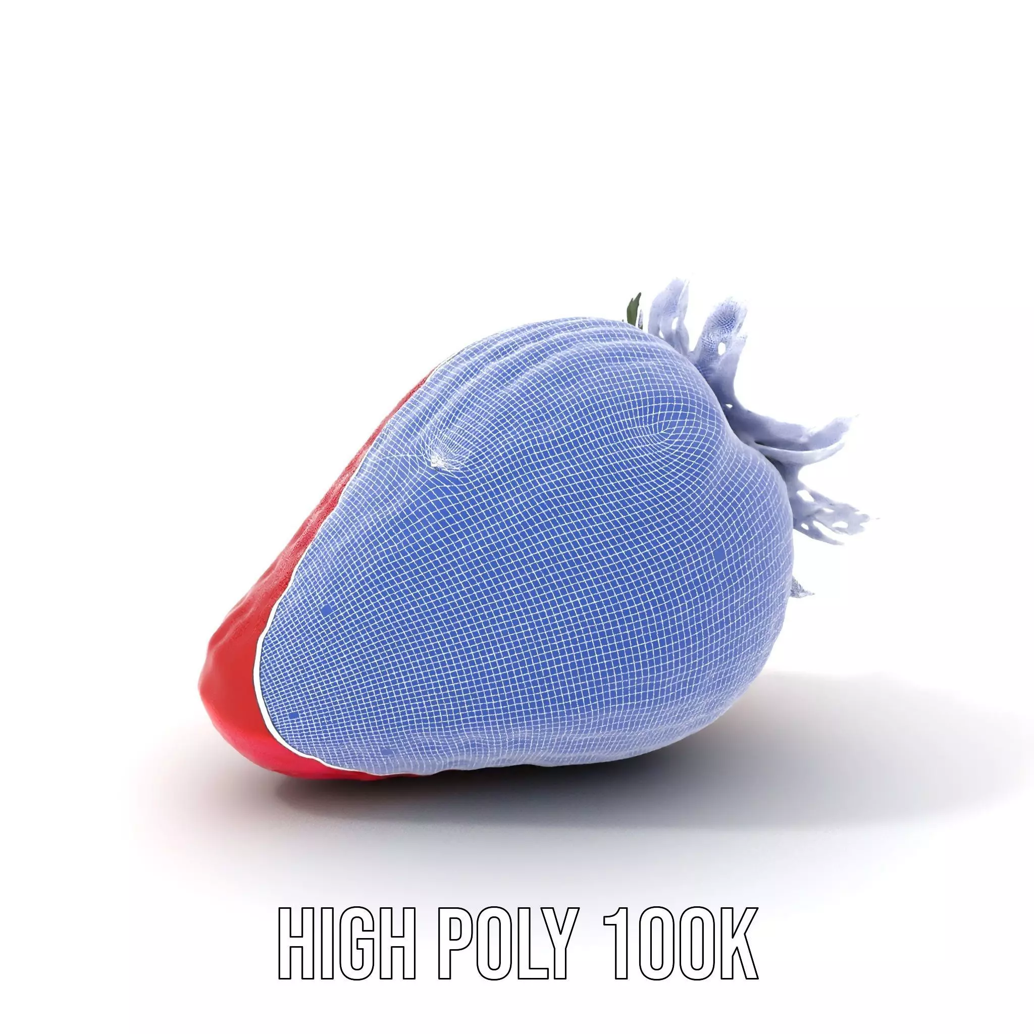 Fresh Strawberry Slice model pack Low-poly 3D model_4