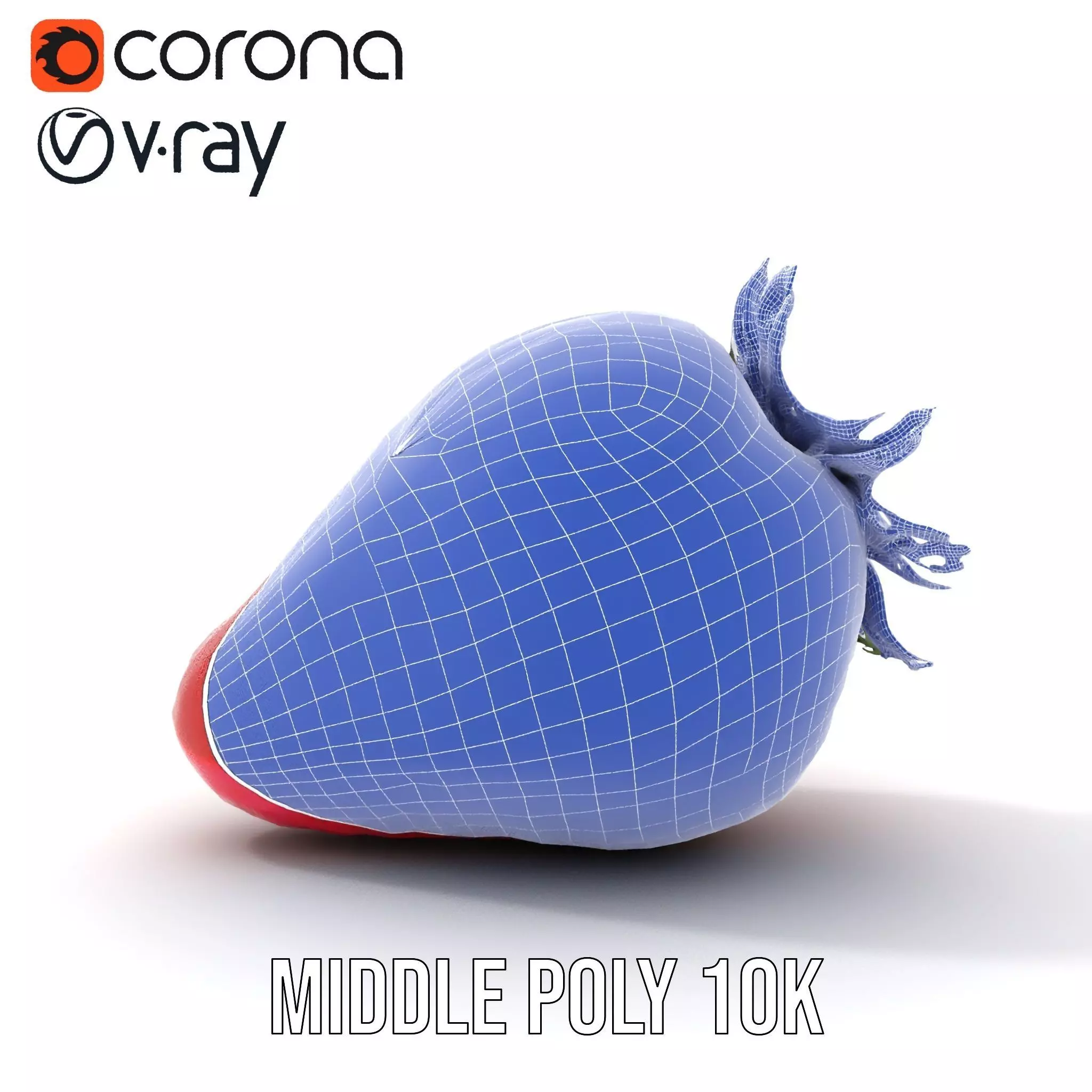 Fresh Strawberry Slice model pack Low-poly 3D model_27