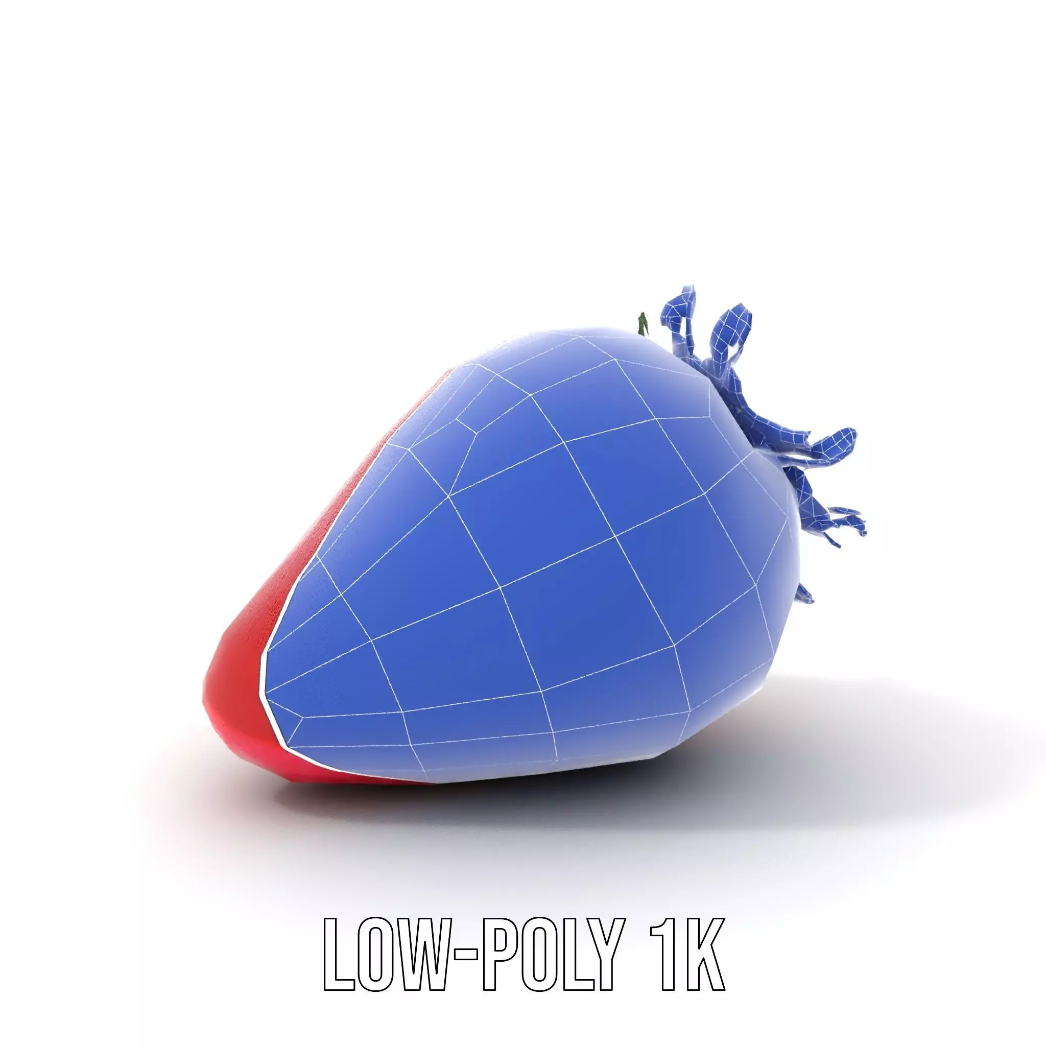 Fresh Strawberry Slice model pack Low-poly 3D model_7