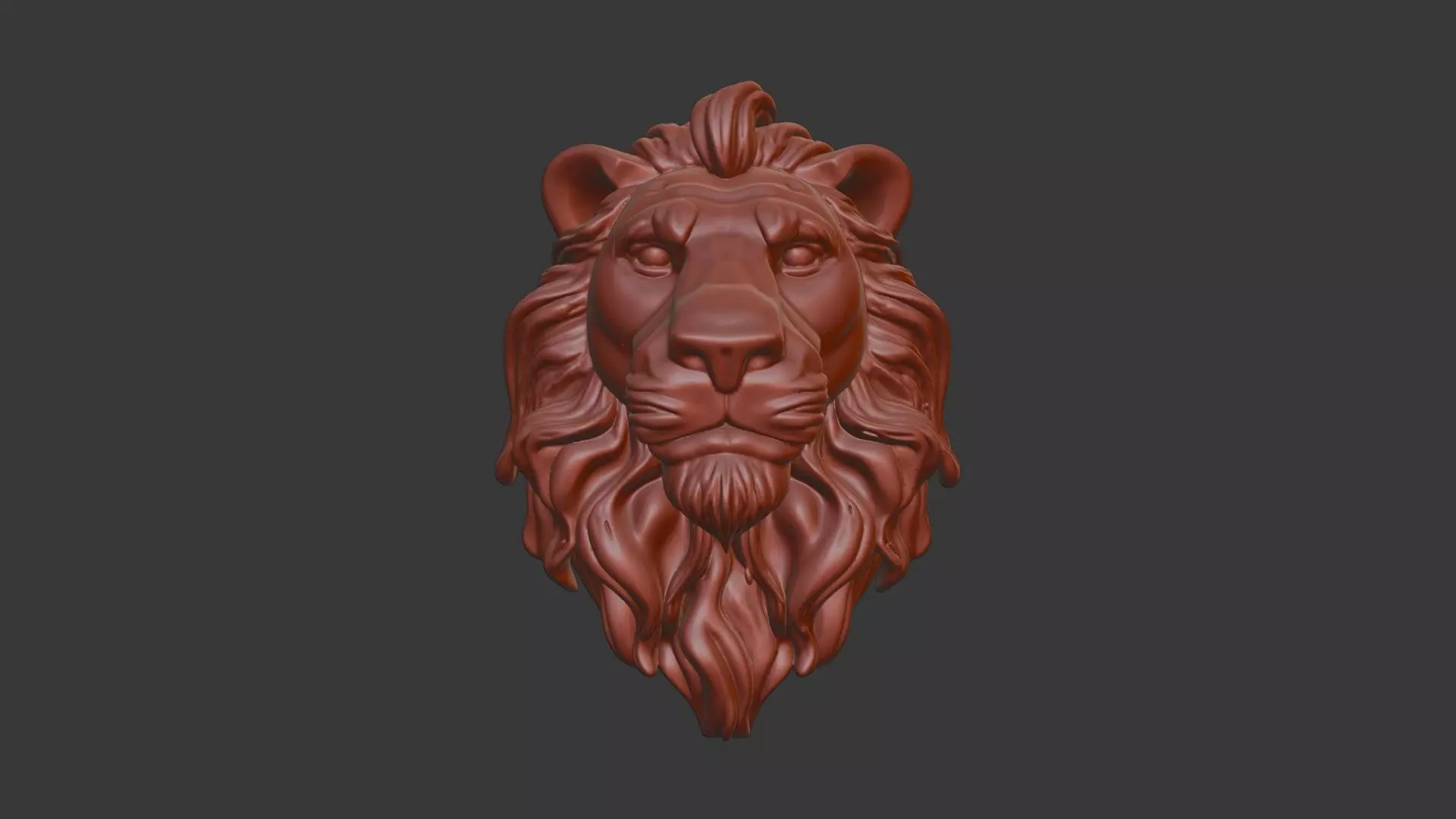 Lion Head Bust 3D Model - STL Printable Wildlife Sculpture 3D print model_2