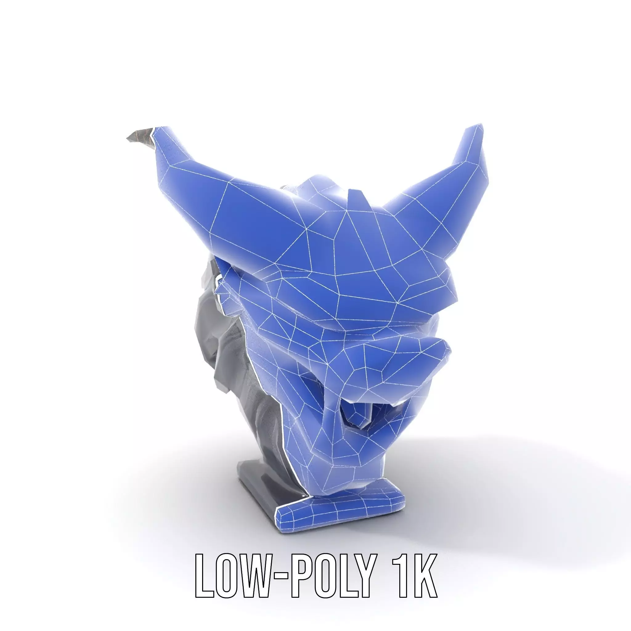 Obsidian Demon Head model pack Low-poly 3D model_22