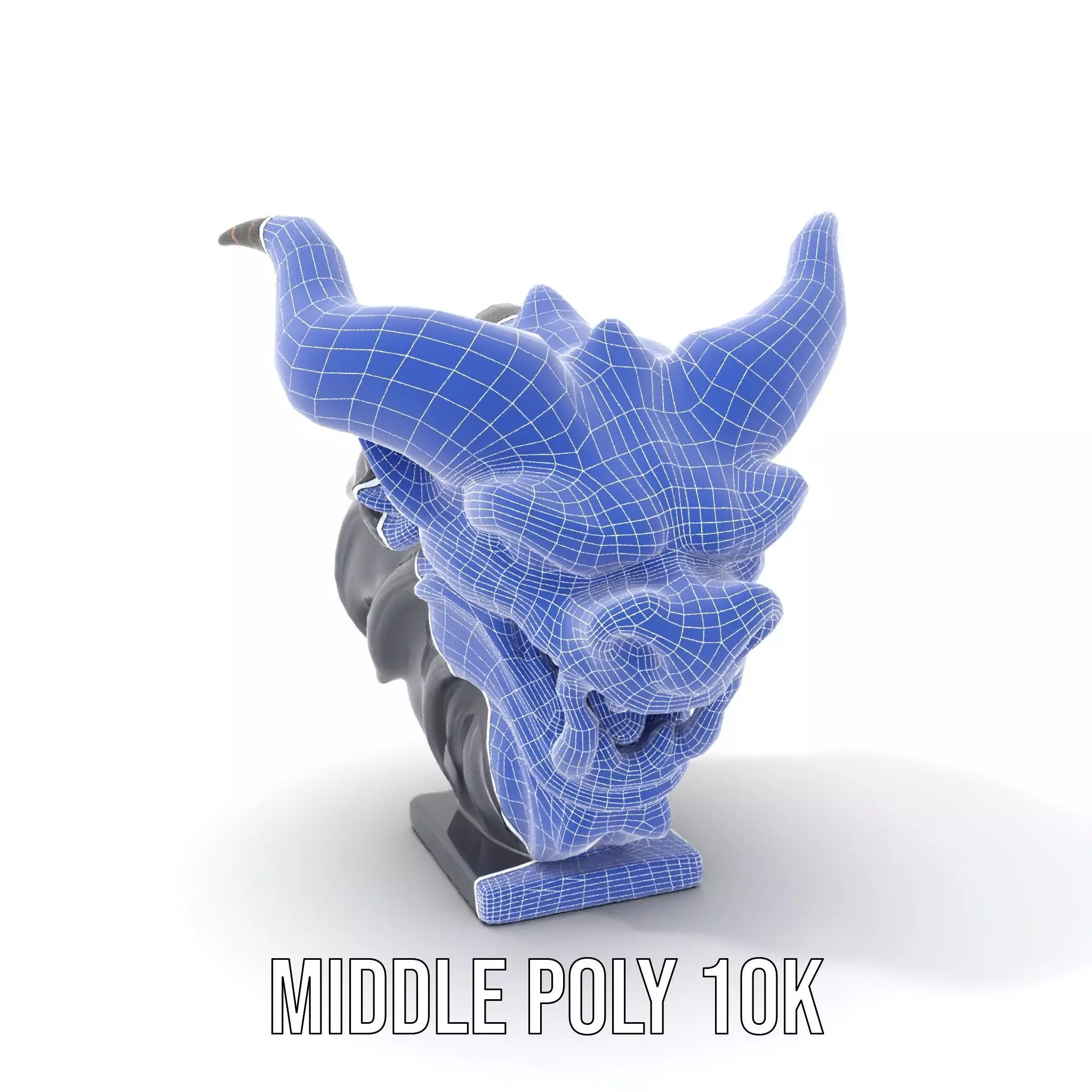 Obsidian Demon Head model pack Low-poly 3D model_30