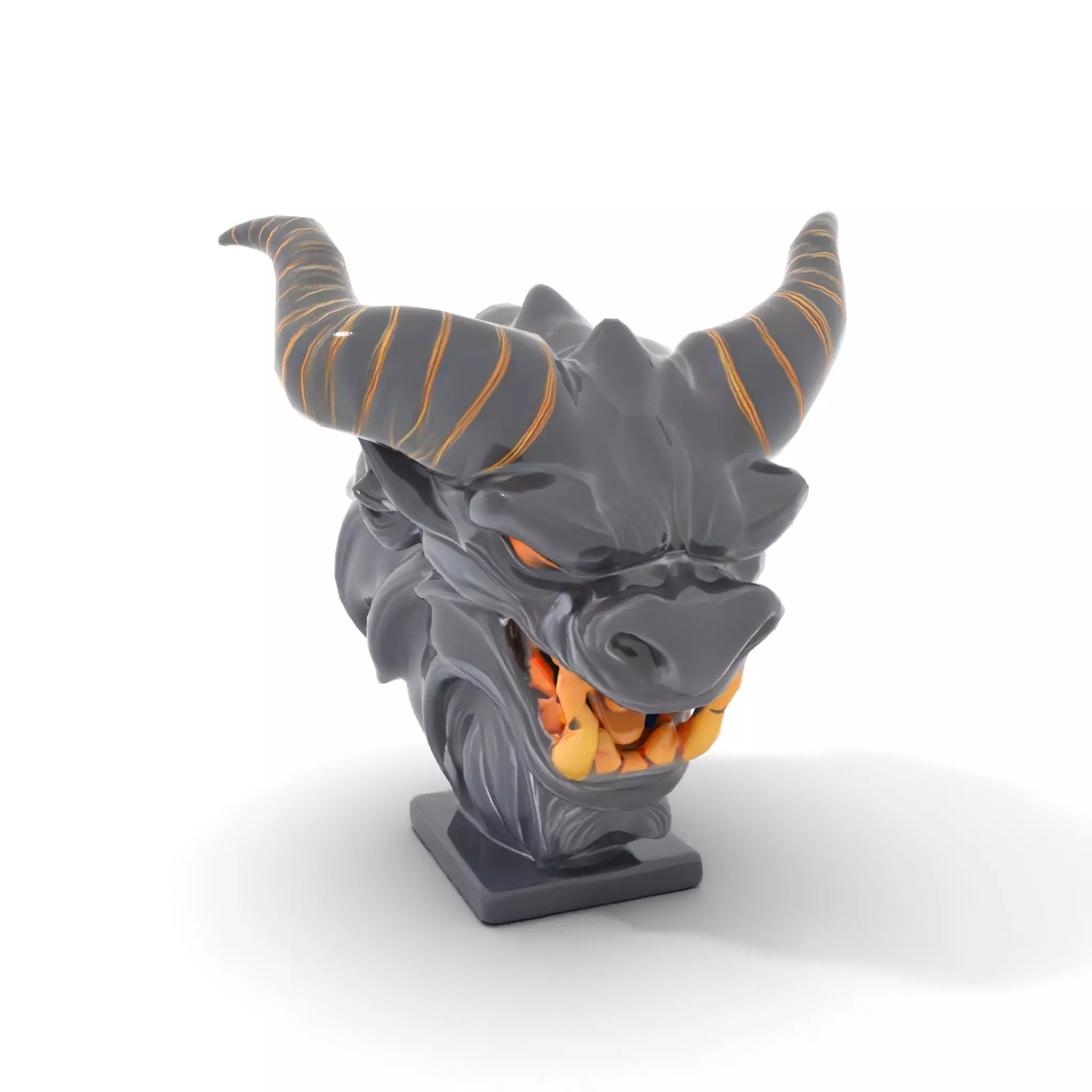 Obsidian Demon Head model pack Low-poly 3D model_6