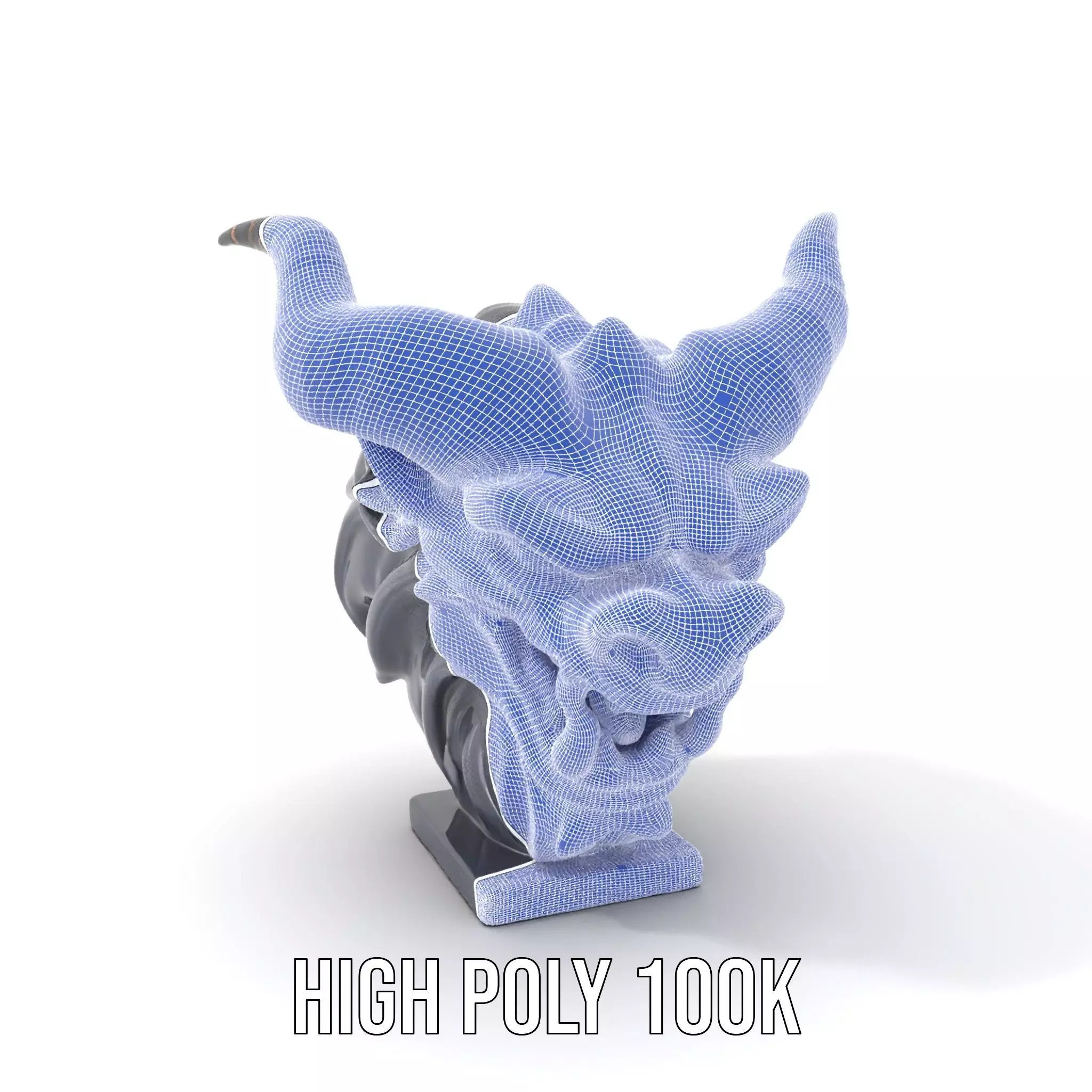 Obsidian Demon Head model pack Low-poly 3D model_4
