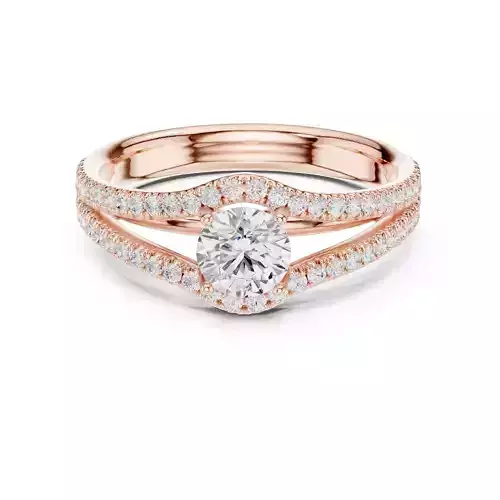 Split Shank Round Diamond Engagement Ring 3DM STL Video