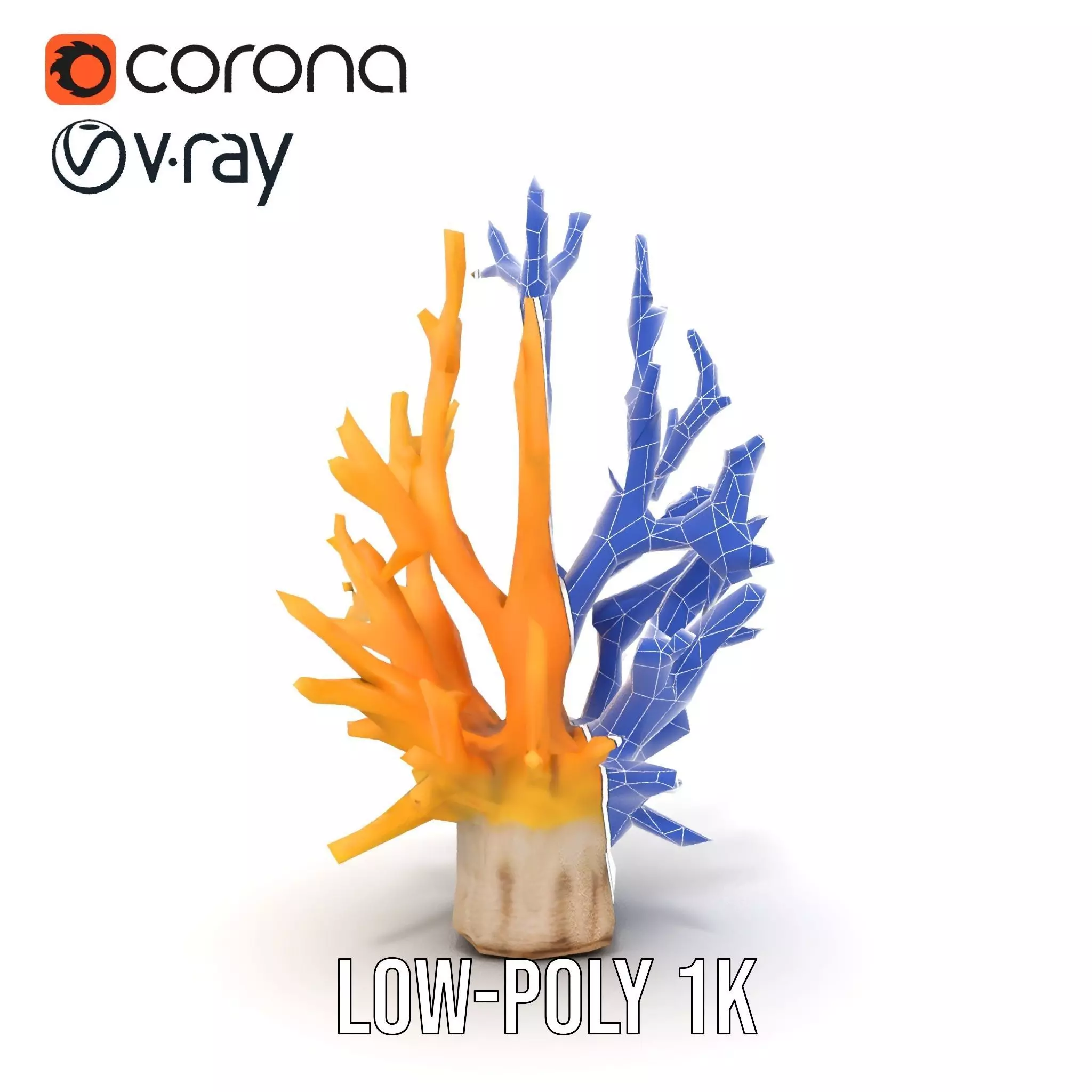 Vibrant Coral Reef model pack Low-poly 3D model_28