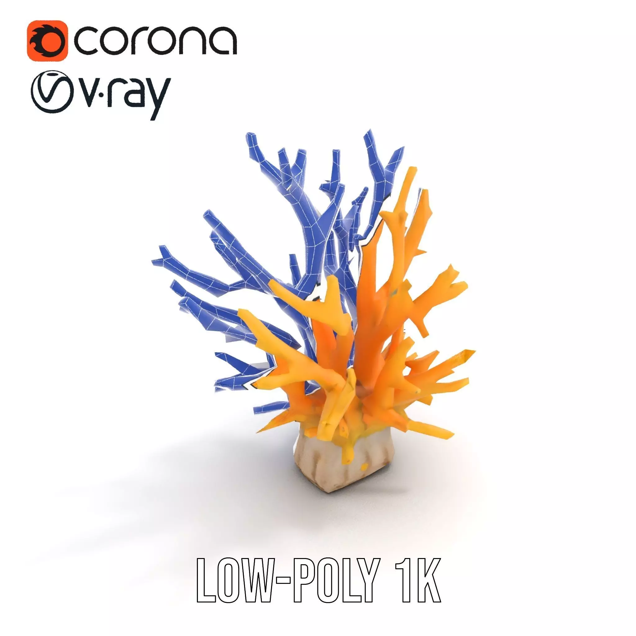 Vibrant Coral Reef model pack Low-poly 3D model_16