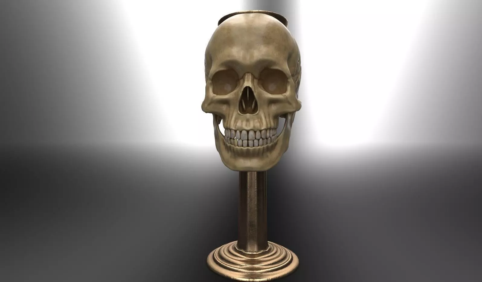 Gothic Style Skull Chalice 3D model_0